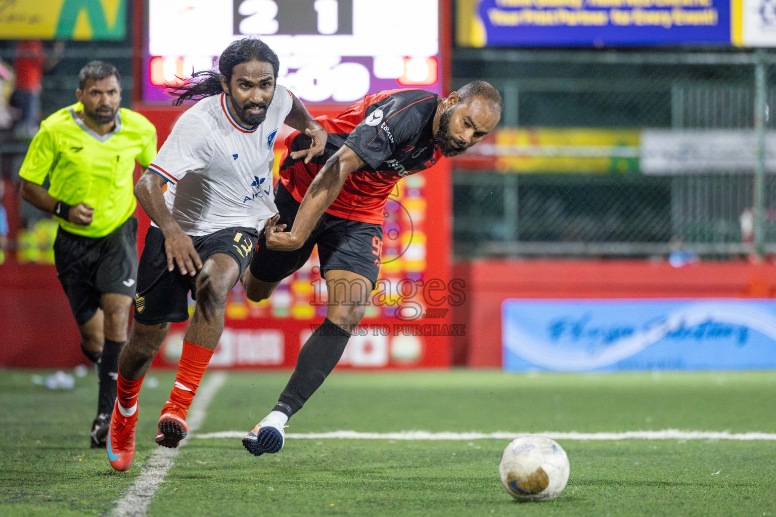 Kuda Huvadhoo vs Mulak in zone round on Day 29 of Golden Futsal Challenge 2025 was held on Sunday , 2nd February 2025, in Hulhumale', Maldives. Photos: Shuu Abdul Sattar / images.mv