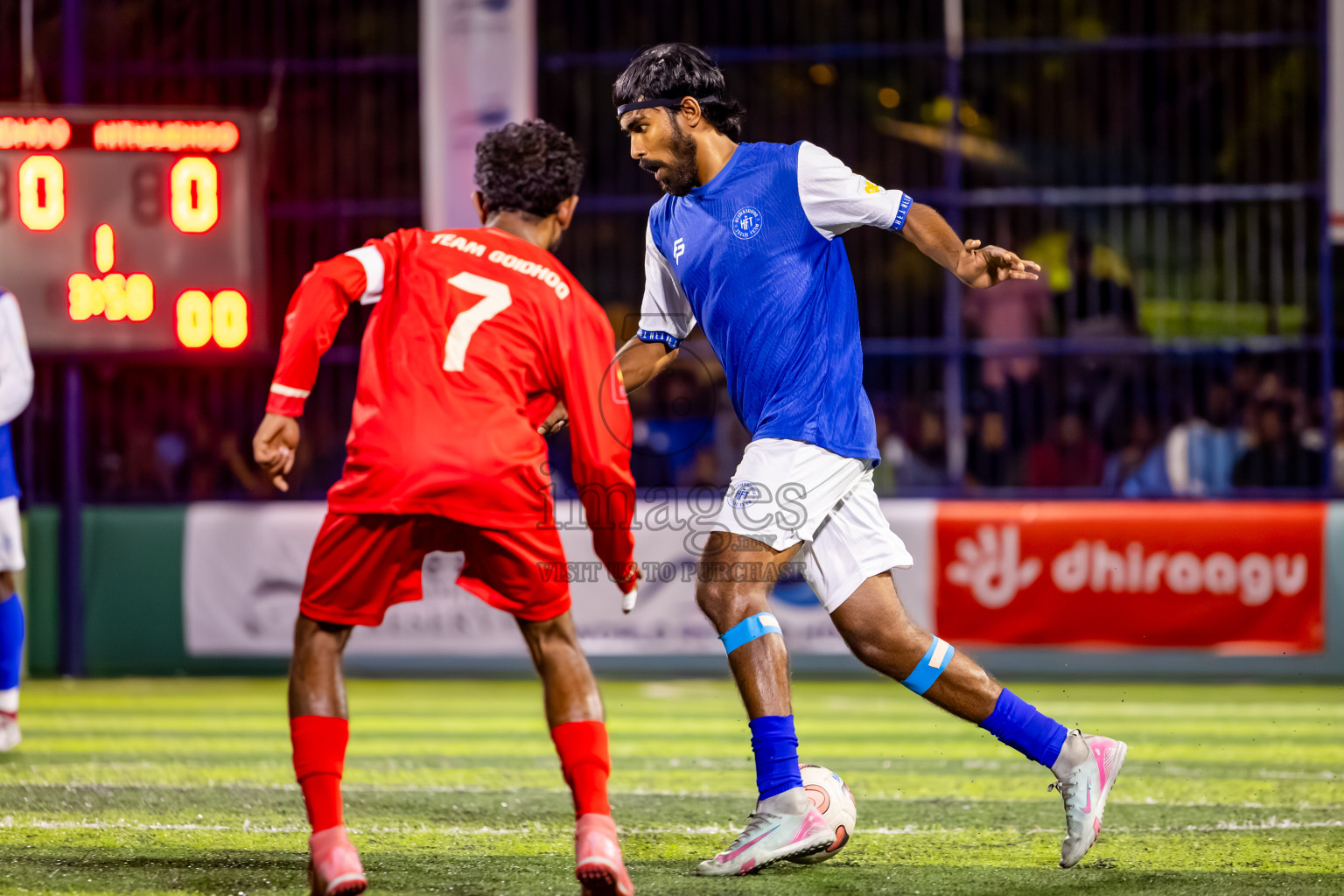 Goidhoo vs Hithaadhoo in Semi Finals of Better in Baa Futsal Fiesta 2025 Men's division held in B. Eydhafushi, Maldives on Saturday, 15th November 2025. Photos: Nausham Waheed / images.mv