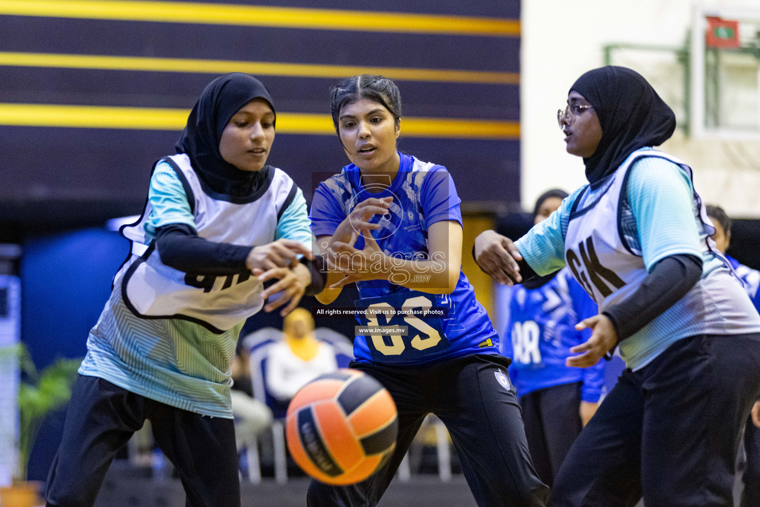 24th Interschool Netball Tournament 2023 was held in Social Center, Male', Maldives on 27th October 2023. Photos: Nausham Waheed / images.mv