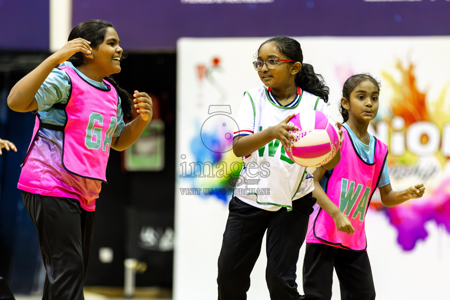 Net Queens vs Netgen B in Day 5 of 3rd Netball Junior Championship, held at Social Center on Thursday 23rd January 2025 . Photos: Shuu Abdul Sattar / images.mv