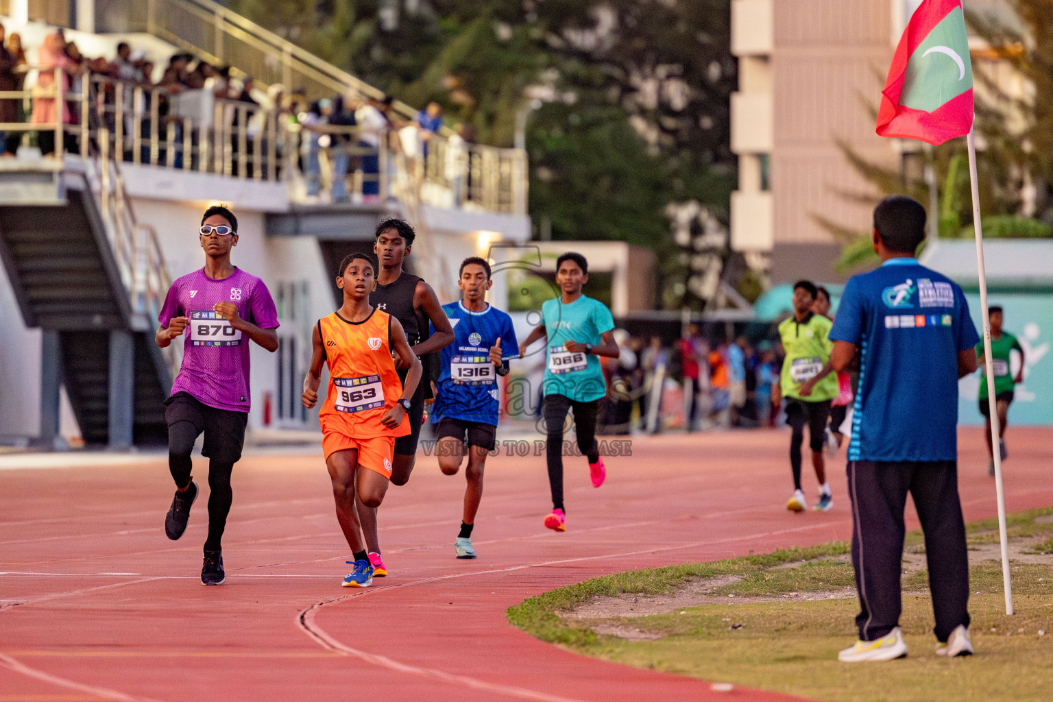 Day 1 of MWSC Interschool Athletics Championships 2024 held in Hulhumale Running Track, Hulhumale, Maldives on Saturday, 9th November 2024. 
Photos by: Hassan Simah / Images.mv