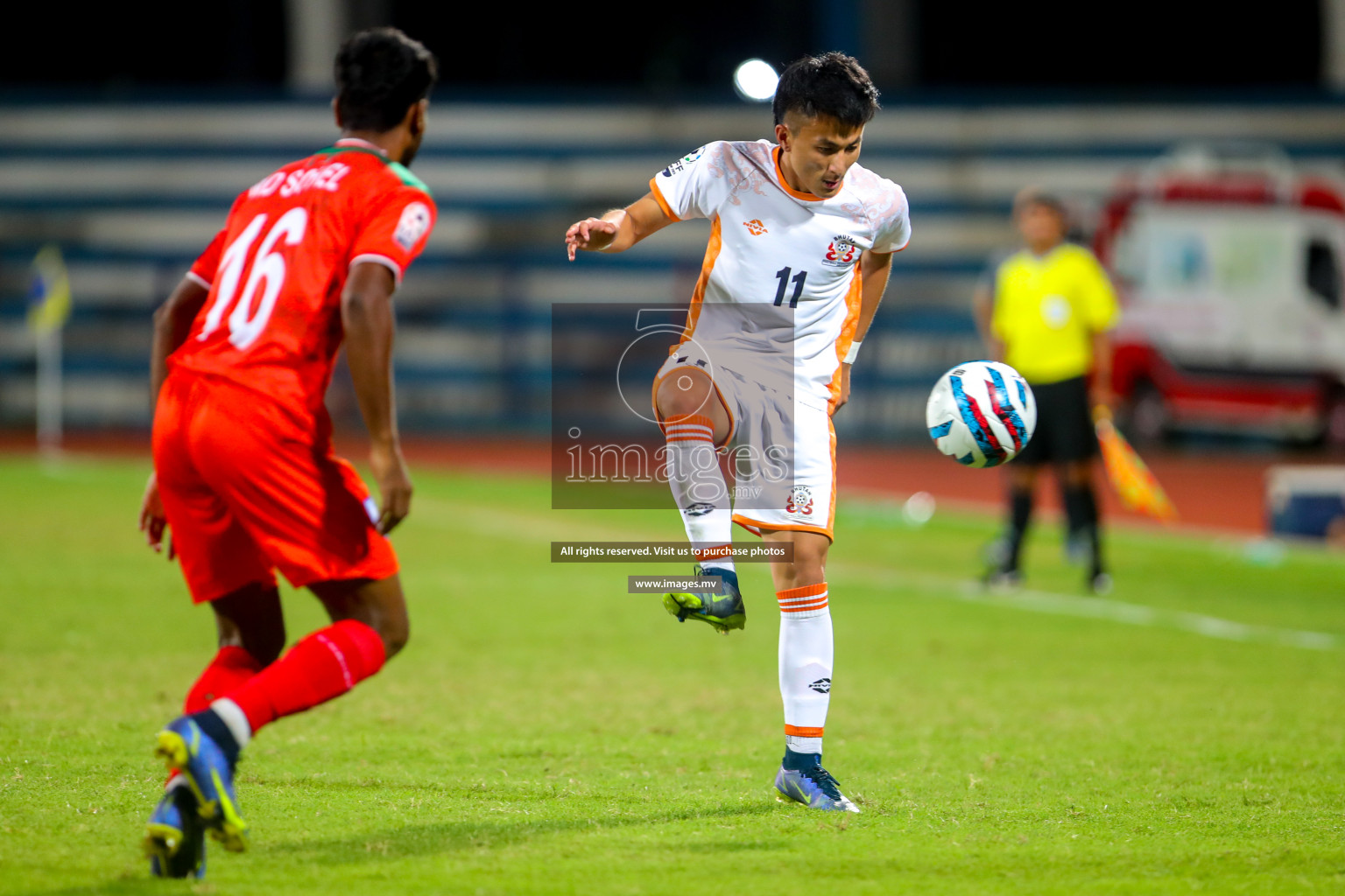 Bhutan vs Bangladesh in SAFF Championship 2023 held in Sree Kanteerava Stadium, Bengaluru, India, on Wednesday, 28th June 2023. Photos: Nausham Waheed, Hassan Simah / images.mv