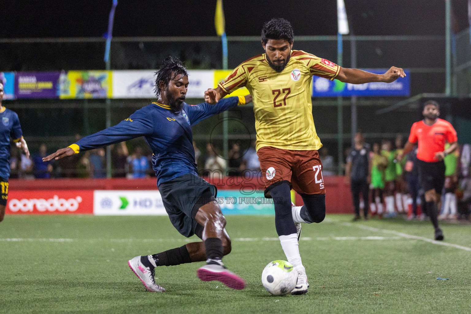 N Holhudhoo vs N Velidhoo in Day 7 of Golden Futsal Challenge 2024 was held on Saturday, 20th January 2024, in Hulhumale', Maldives Photos: Nausham Waheed / images.mv