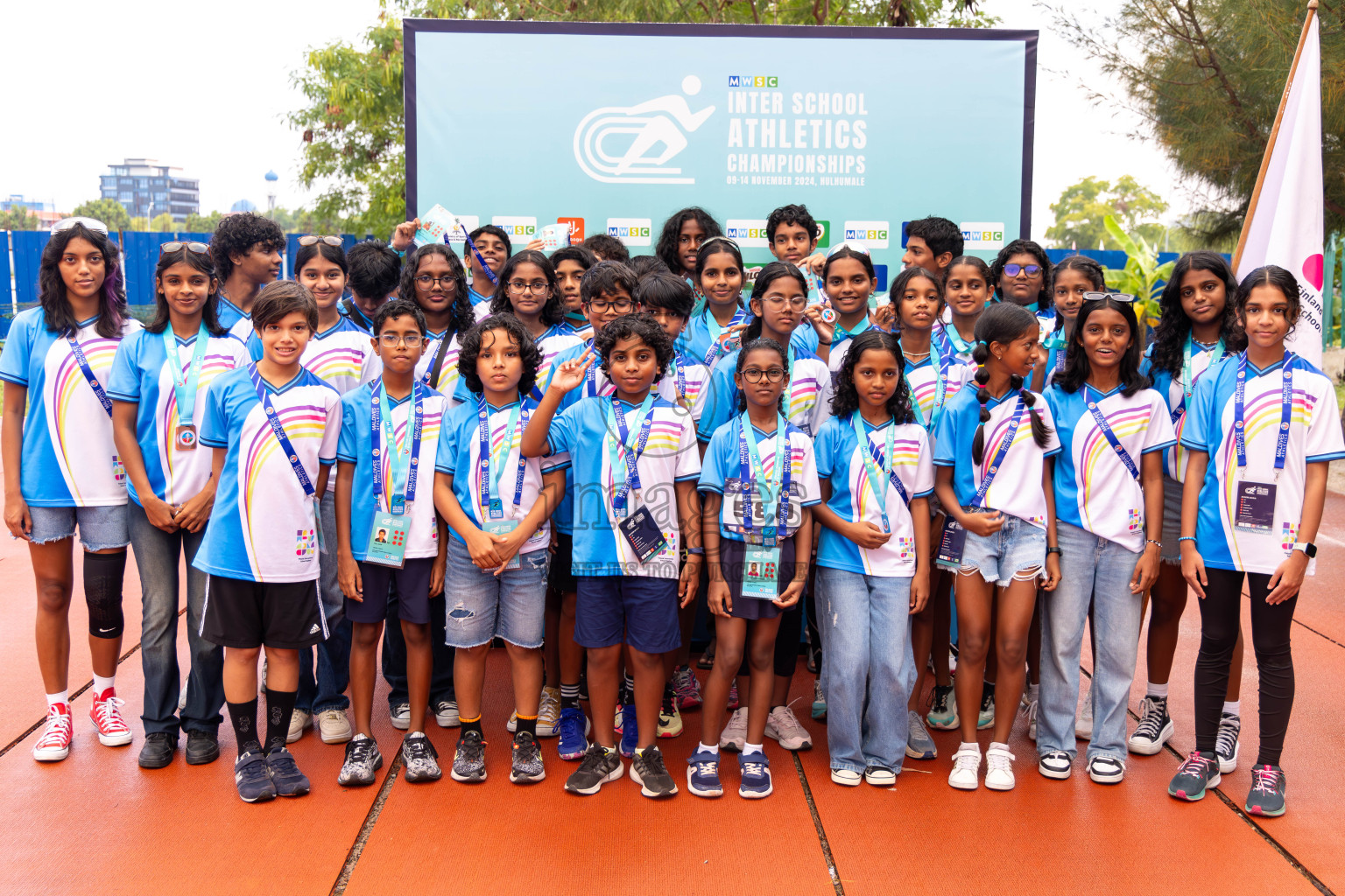 Day 6 of MWSC Interschool Athletics Championships 2024 held in Hulhumale Running Track, Hulhumale, Maldives on Thursday, 14th November 2024. Photos by: Ismail Thoriq / Images.mv