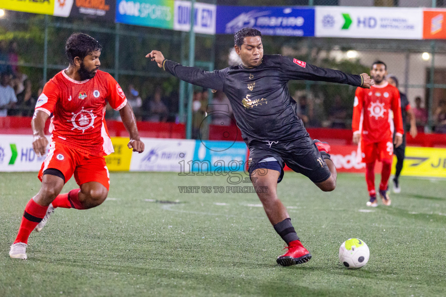 HA Maarandhoo vs HA Utheem in Day 17 of Golden Futsal Challenge 2024 was held on Wednesday, 31st January 2024, in Hulhumale', Maldives Photos: Hassan Simah / images.mv