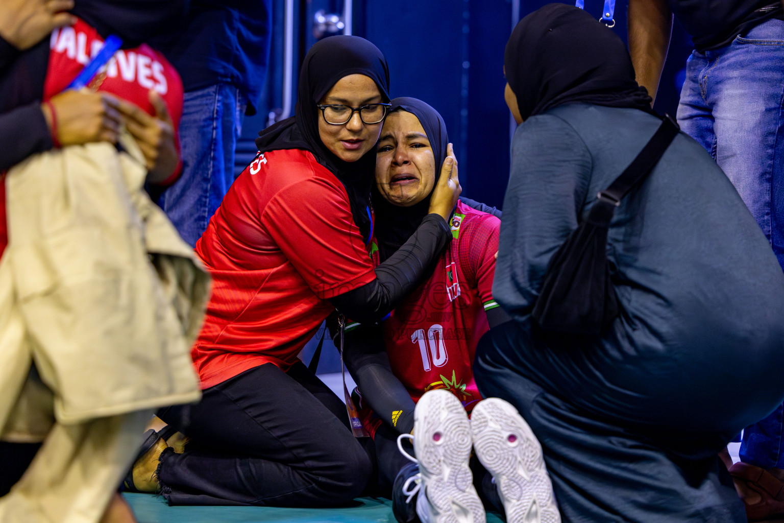 Final of CAVA Woman's Volleyball Challenge Cup 2024 was held in Social Center, Male', Maldives on Wednesday, 11th September 2024. Photos: Nausham Waheed / images.mv