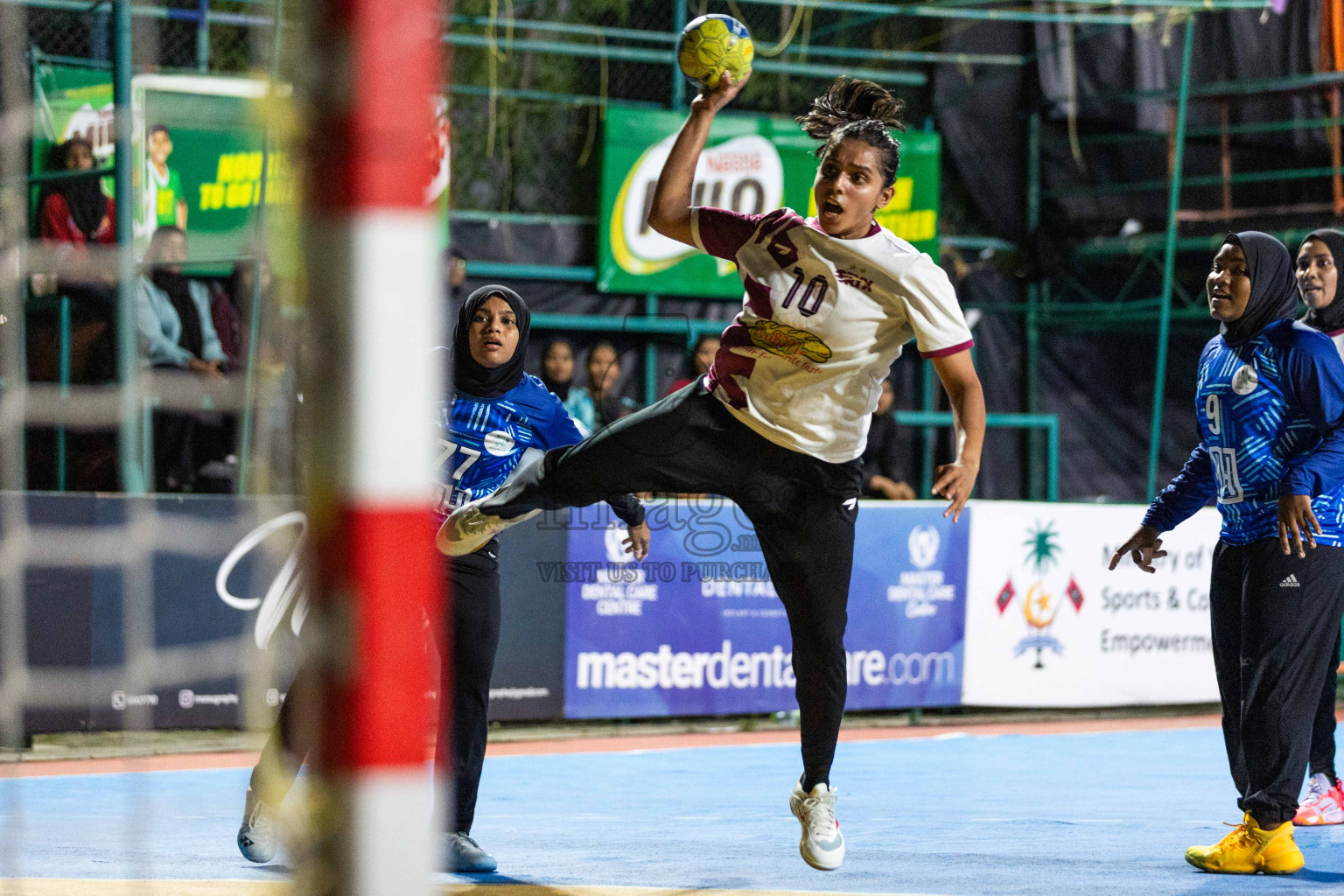 Day 14 of 10th National Handball Tournament 2023, held in Handball ground, Male', Maldives on Monday, 11th December 2023 Photos: Nausham Waheed/ Images.mv