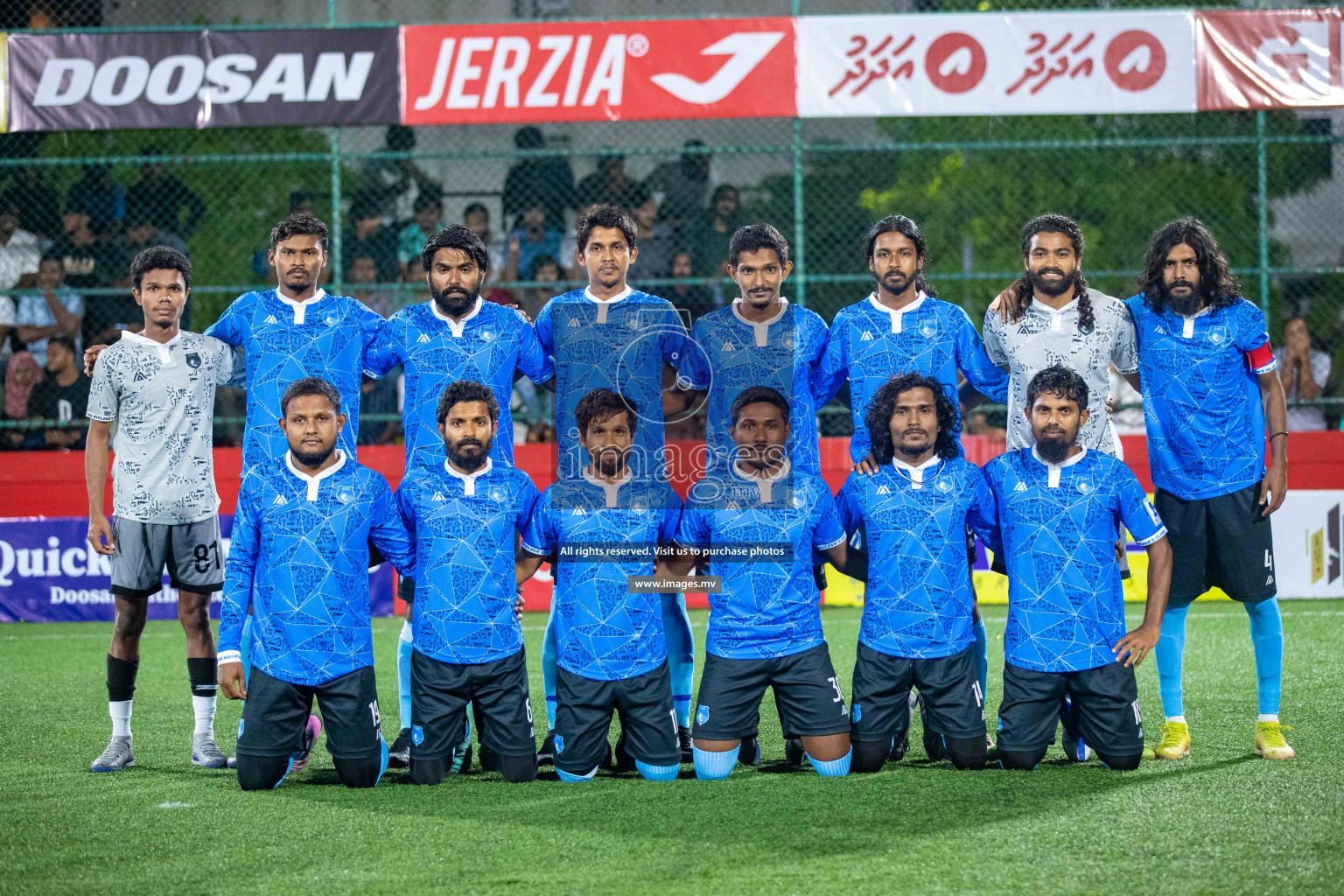 R. Alifushi vs R. Innamaadhoo in Day 7 of Golden Futsal Challenge 2023 on 11 February 2023 in Hulhumale, Male, Maldives