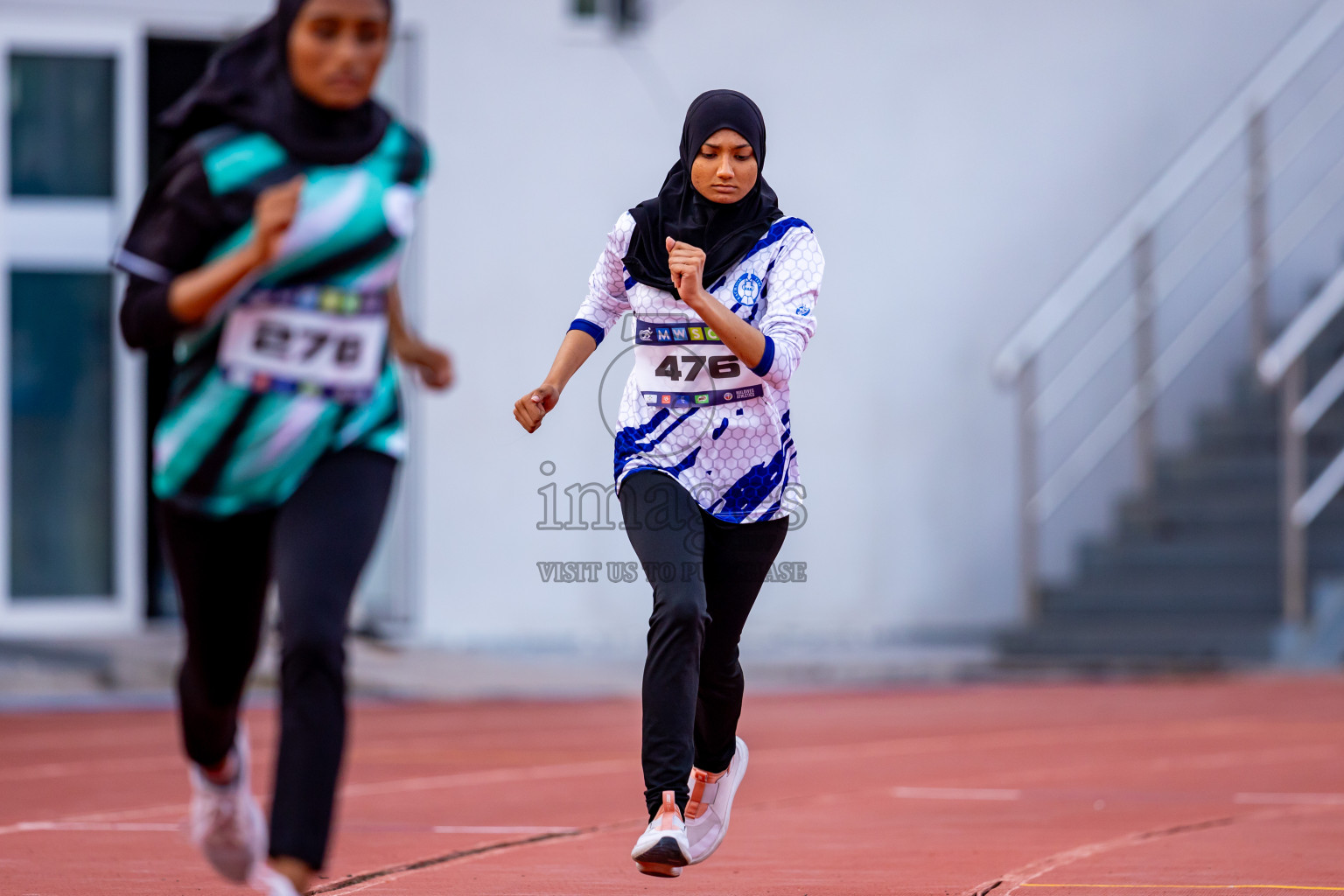 Day 5 of MWSC Interschool Athletics Championships 2024 held in Hulhumale Running Track, Hulhumale, Maldives on Wednesday, 13th November 2024. Photos by: Nausham Waheed / Images.mv