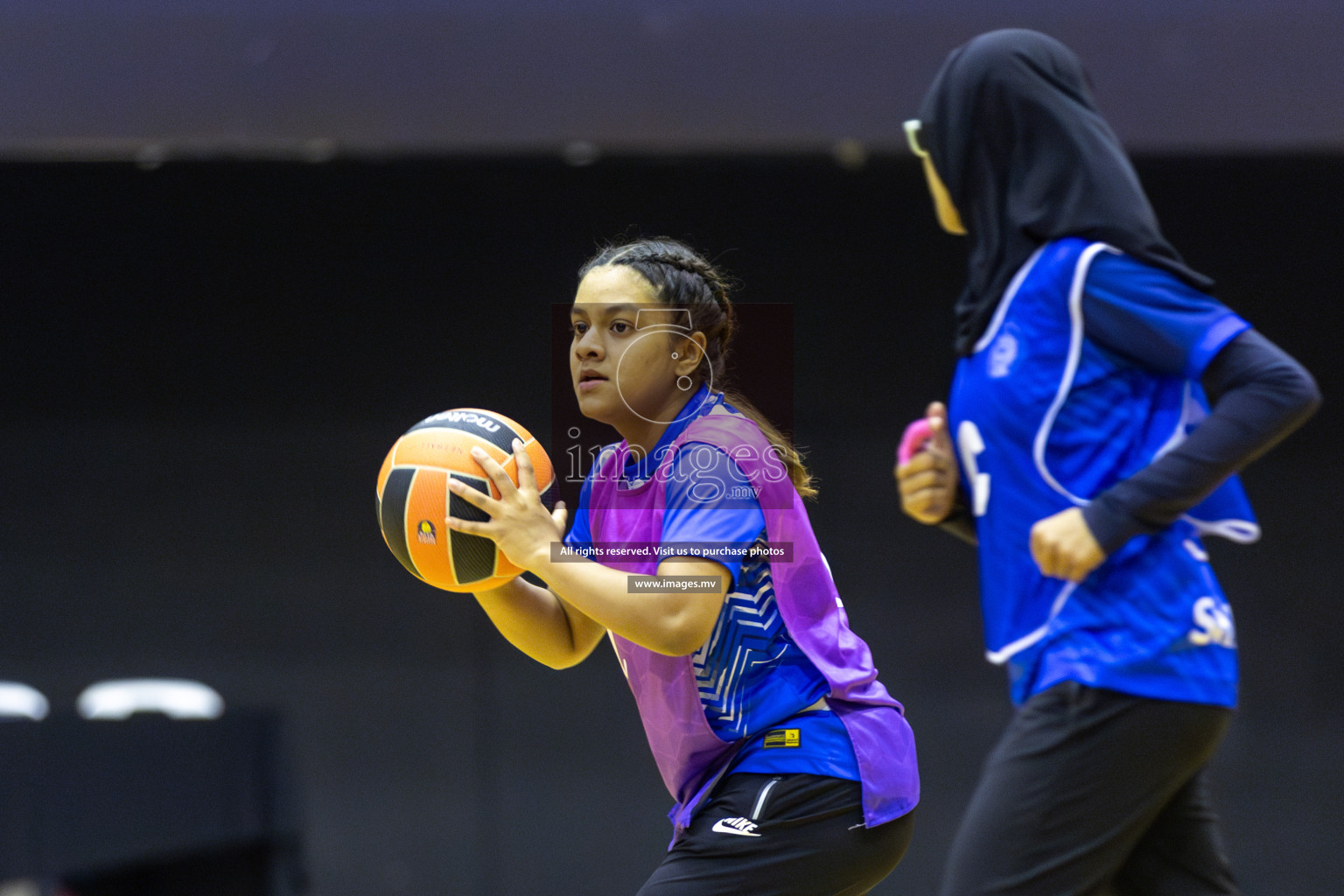 Day 11 of 24th Interschool Netball Tournament 2023 was held in Social Center, Male', Maldives on 6th November 2023. Photos: Mohamed Mahfooz Moosa / images.mv