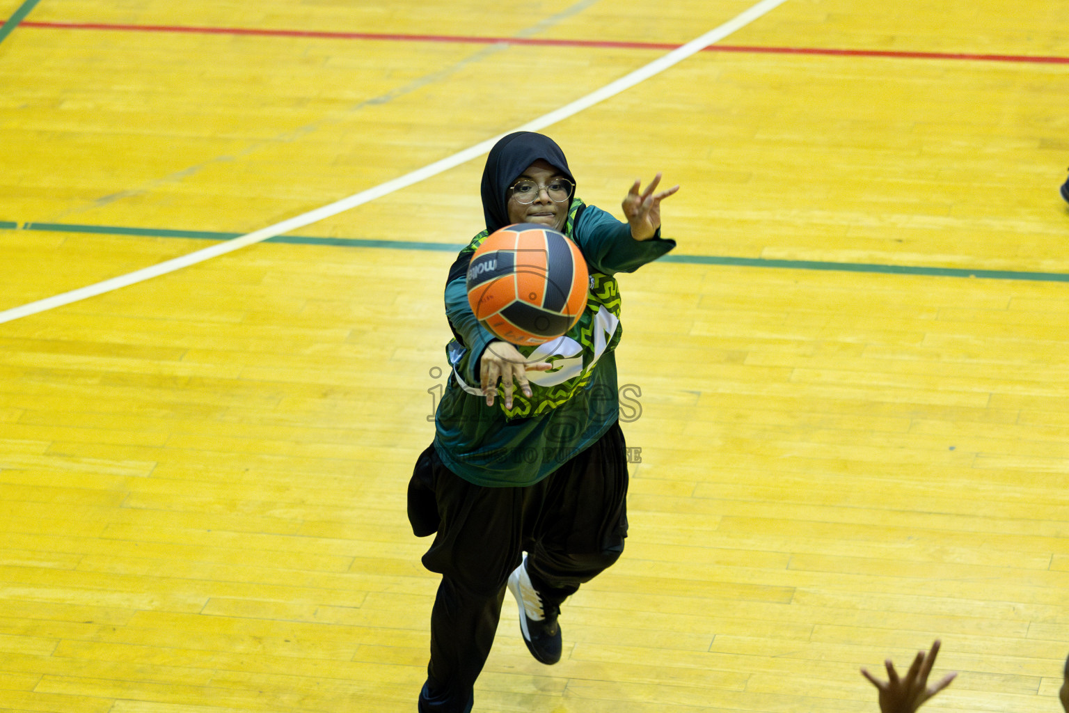 Day 13 of 25th Inter-School Netball Tournament was held in Social Center at Male', Maldives on Saturday, 24th August 2024. Photos: Mohamed Mahfooz Moosa / images.mv