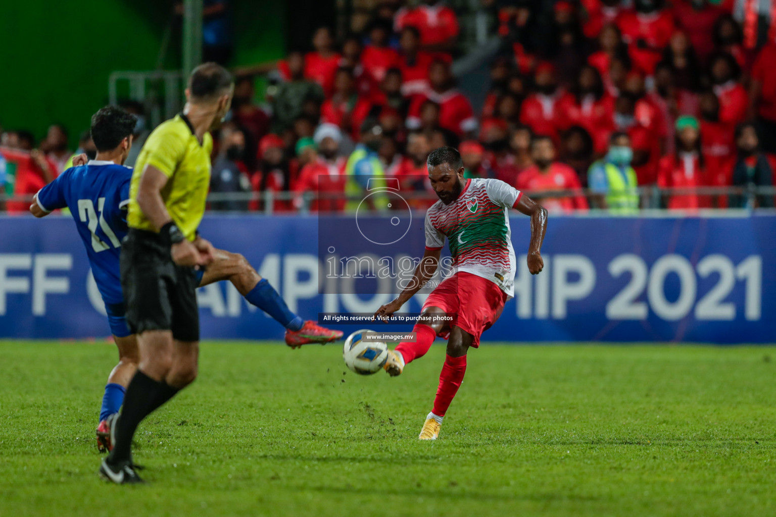 Maldives vs Nepal in SAFF Championship 2021 held on 1st October 2021 in Galolhu National Stadium, Male', Maldives