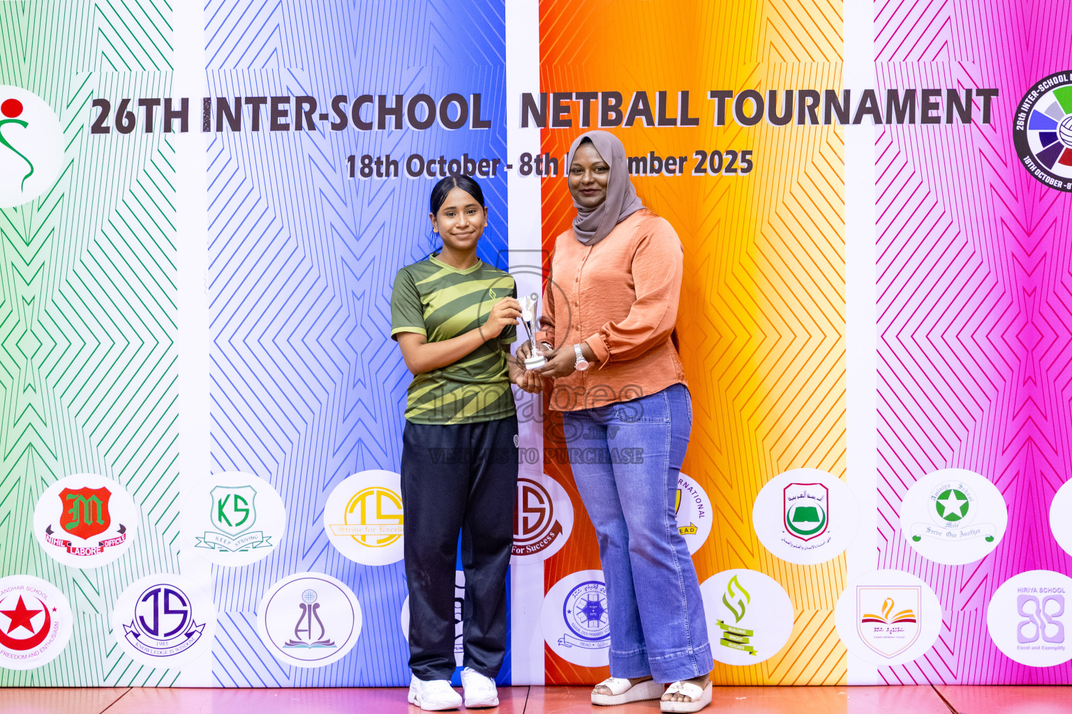 Finals of 26th Inter-School Netball Tournament 2025 was held in Social Center Indoor Hall on Saturday, 8th November 2025. Photos: Mohamed Mahfooz Moosa / images.mv