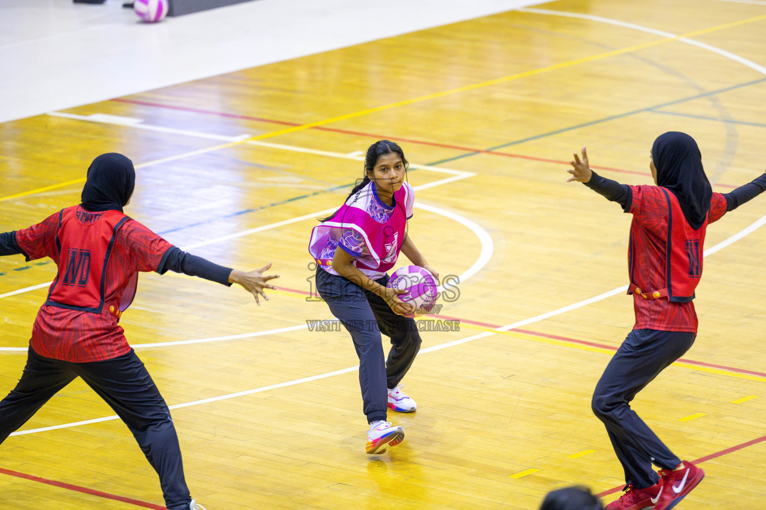 Club Matrix vs N Sports Academy in Day 6 of 24th Milo Netball Association Championship held in Social Center at Male', Maldives on Saturday, 6th September 2025. Photos: Yasna Ahmed / images.mv