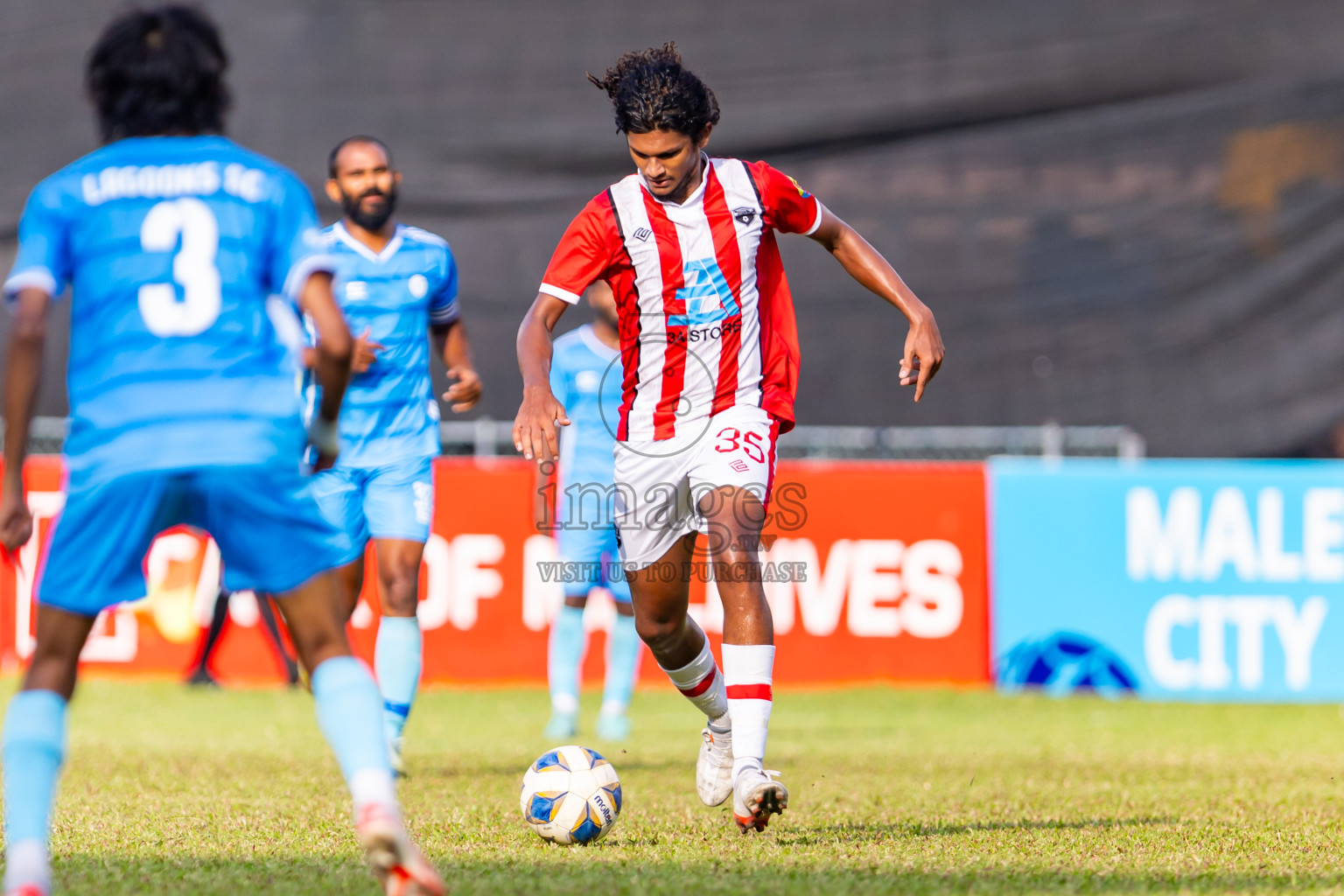 Tent SC vs Lagoons SC in the Quarter Final of Second Division 2023 in Male' Maldives on Thursday, 8th February 2023. Photos: Nausham Waheed / images.mv