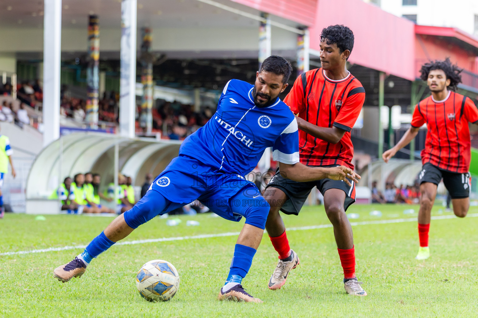 TC Sports Club vs Newradiant Sports Club in the FAM League Cup 2025 held at National Football Stadium, Male', Maldives on Tuesday, 13th May 2025. Photos By: Nausham Waheed / images.mv