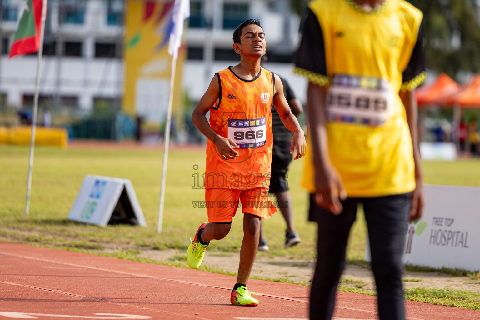 Day 2 of MWSC Interschool Athletics Championships 2024 held in Hulhumale Running Track, Hulhumale, Maldives on Sunday, 10th November 2024. 
Photos by:  Hassan Simah / Images.mv