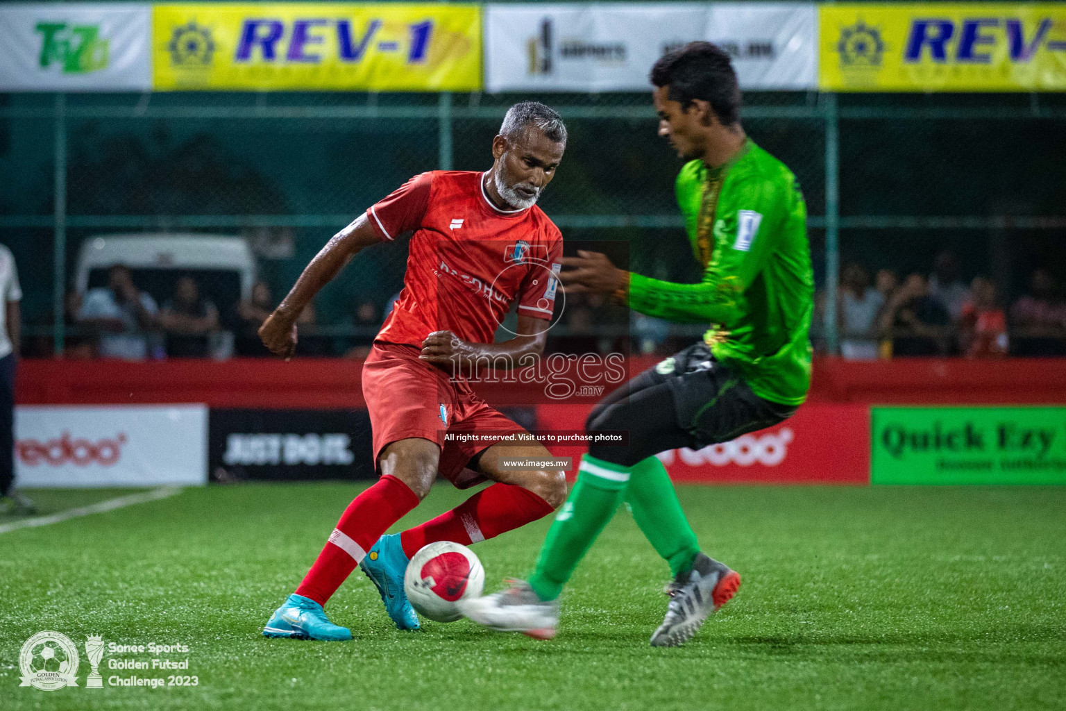 AA. Rasdhoo vs AA. Feridhoo in Day 4 of Golden Futsal Challenge 2023 on 08 February 2023 in Hulhumale, Male, Maldives