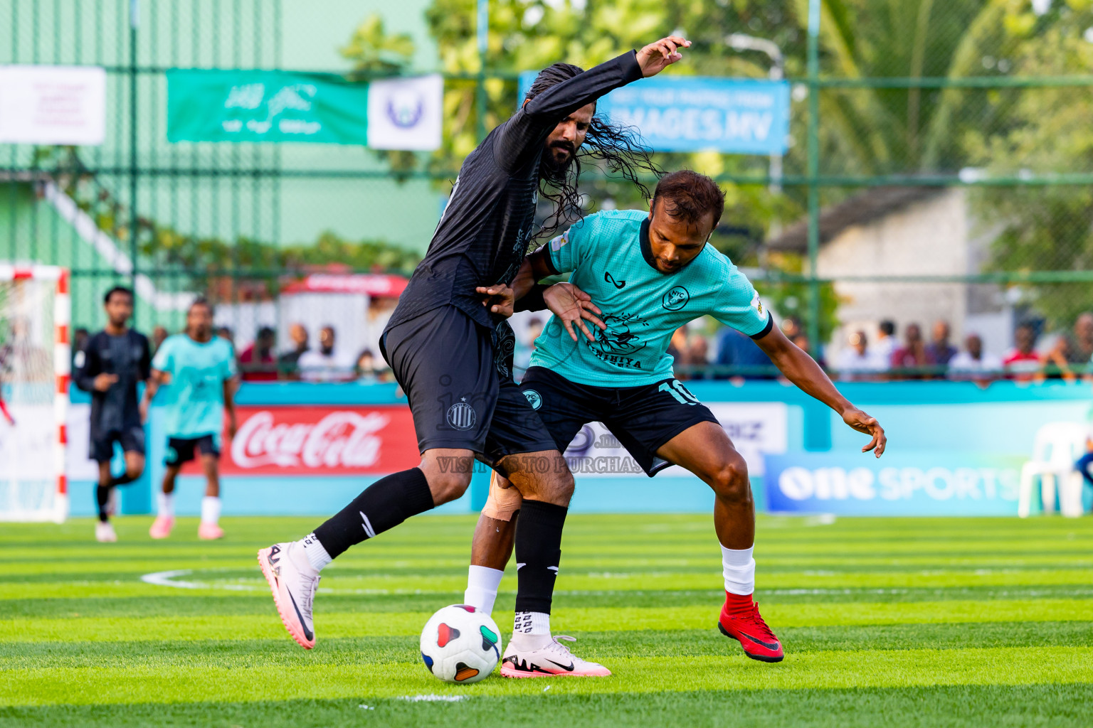 Dee Cee Jay SC vs Naalaafushi YC in Day 3 of Laamehi Dhiggaru Ekuveri Futsal Challenge 2024 was held on Sunday, 28th July 2024, at Dhiggaru Futsal Ground, Dhiggaru, Maldives Photos: Nausham Waheed / images.mv