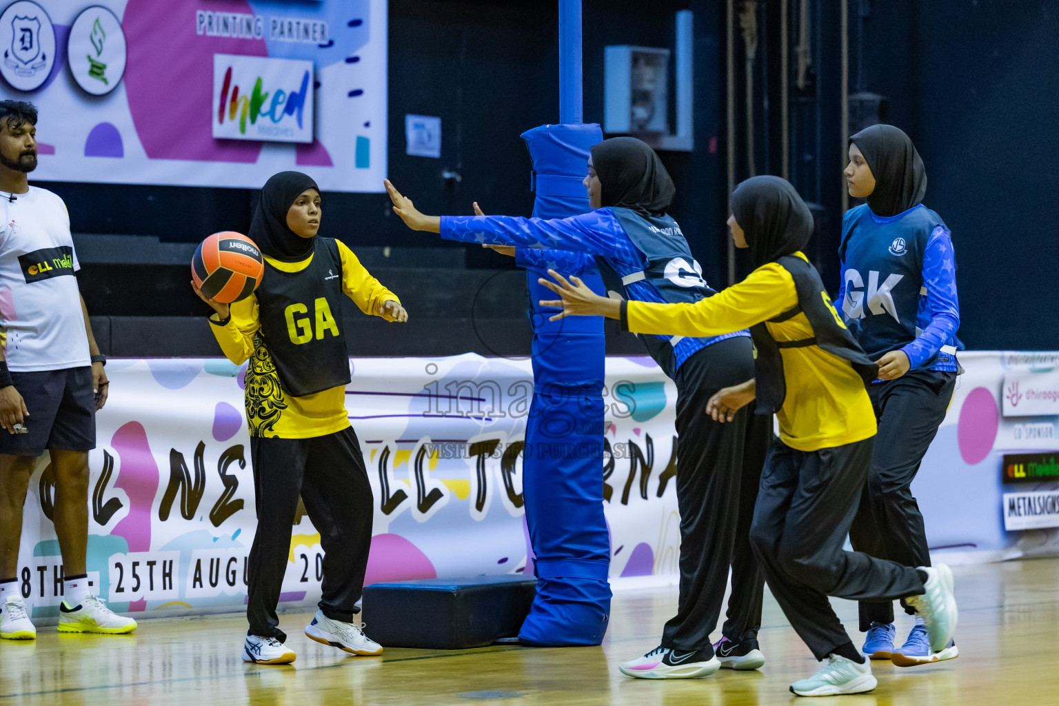 Day 12 of 25th Inter-School Netball Tournament was held in Social Center at Male', Maldives on Thursday, 22nd August 2024.