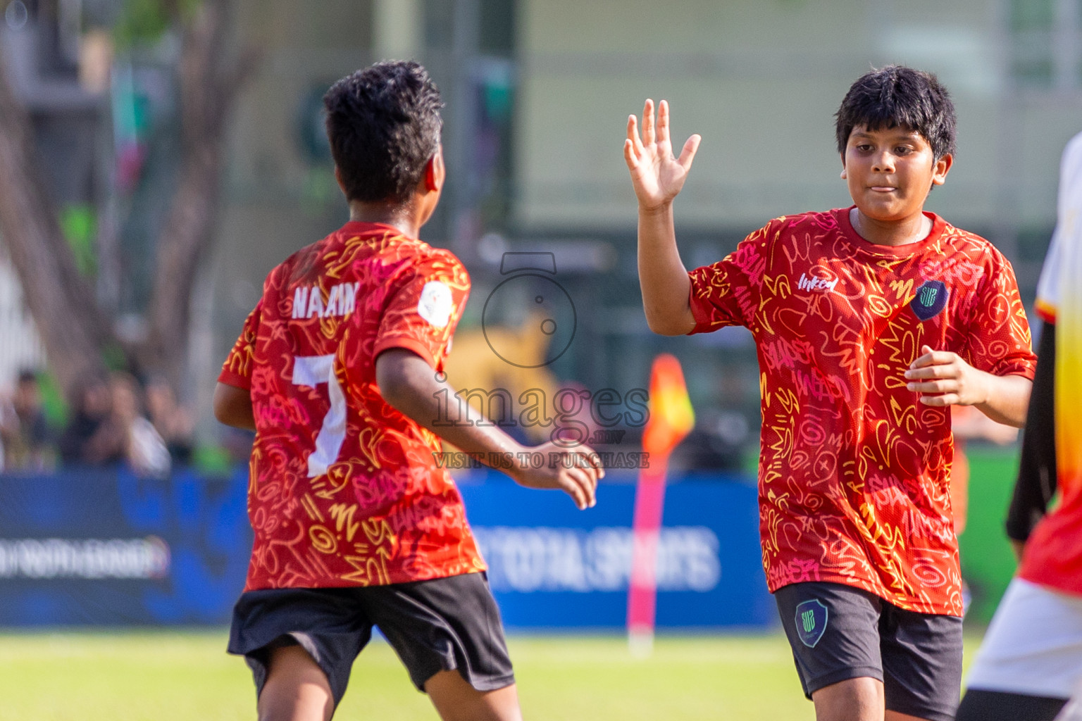 Club Eagles vs Super United Sports (U12) in Day 4 of Dhivehi Youth League 2024 held at Henveiru Stadium on Thursday, 28th November 2024. Photos: Shuu Abdul Sattar/ Images.mv