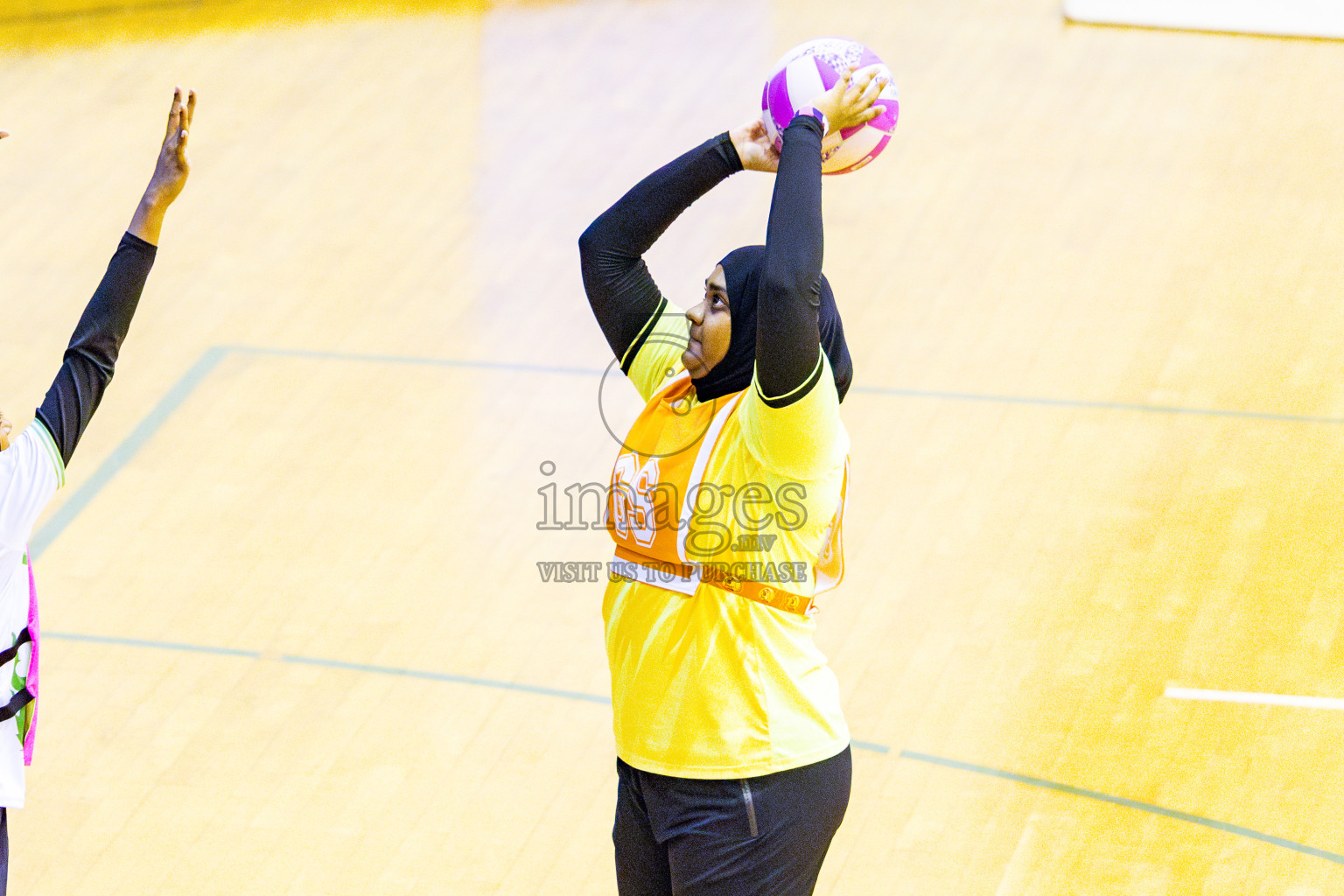 KYRC vs Sports Club Shining Star in Day 10 of National Netball Tournament 2025 held in Social Center at Male', Maldives on Tuesday, 27th May 2025. Photos: Nausham Waheed / images.mv