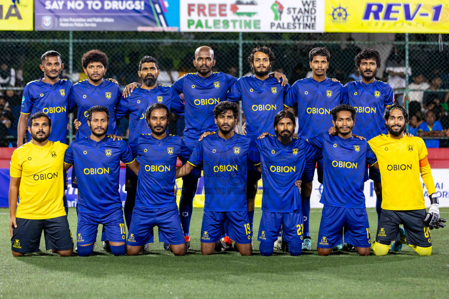 L. Gan VS B. Eydhafushi in the Finals of Golden Futsal Challenge 2024 which was held on Thursday, 7th March 2024, in Hulhumale', Maldives. 
Photos: Hassan Simah / images.mv