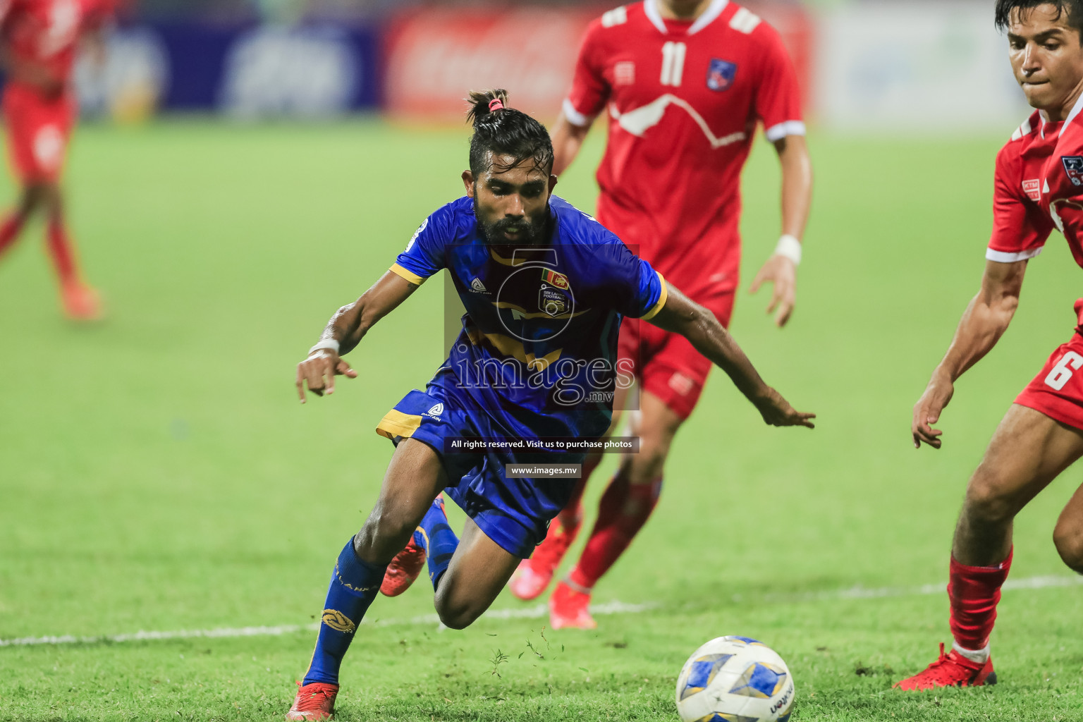 Nepal vs Sri Lanka in SAFF Championship 2021 held on 4th October 2021 in Galolhu National Stadium, Male', Maldives