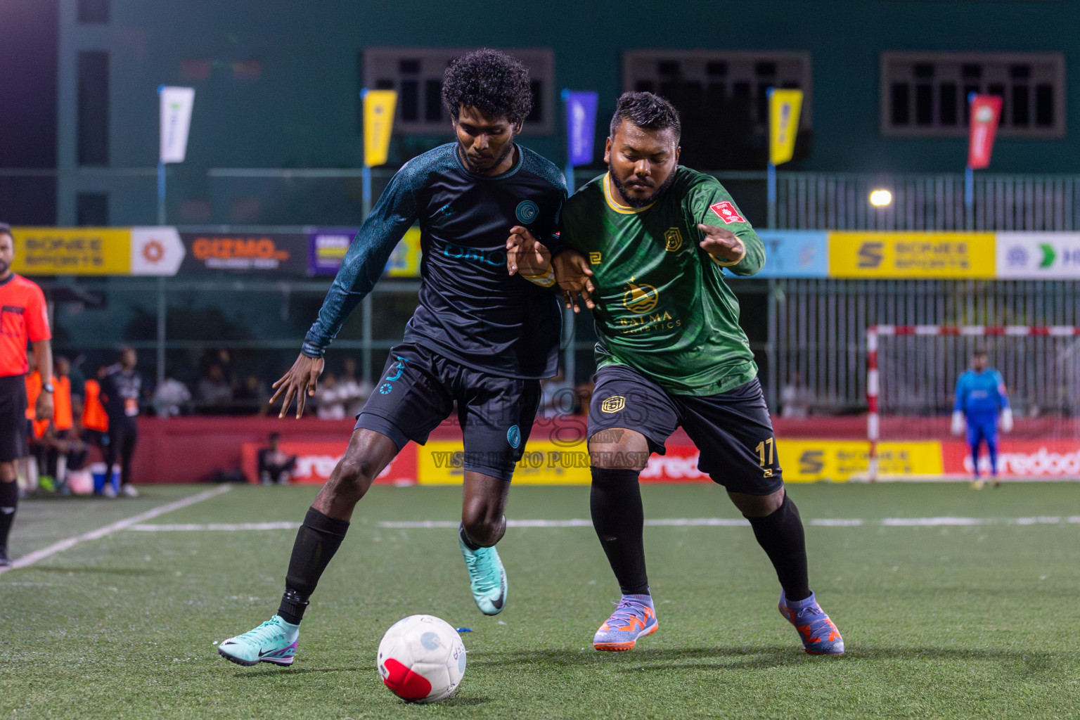 Sh Feevah vs Sh Feydhoo in Day 5 of Golden Futsal Challenge 2024 was held on Friday, 19th January 2024, in Hulhumale', Maldives Photos: Mohamed Mahfooz Moosa / images.mv