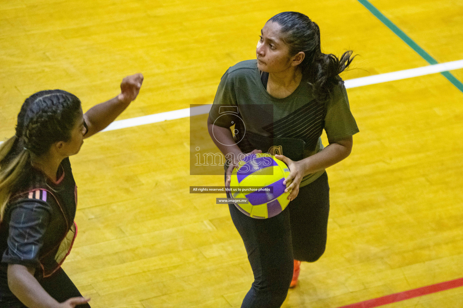 Kulhudhuffushi Youth & R.C vs Club Green Streets in the Finals of Milo National Netball Tournament 2021 (Women's) held on 5th December 2021 in Male', Maldives Photos: Ismail Thoriq / images.mv