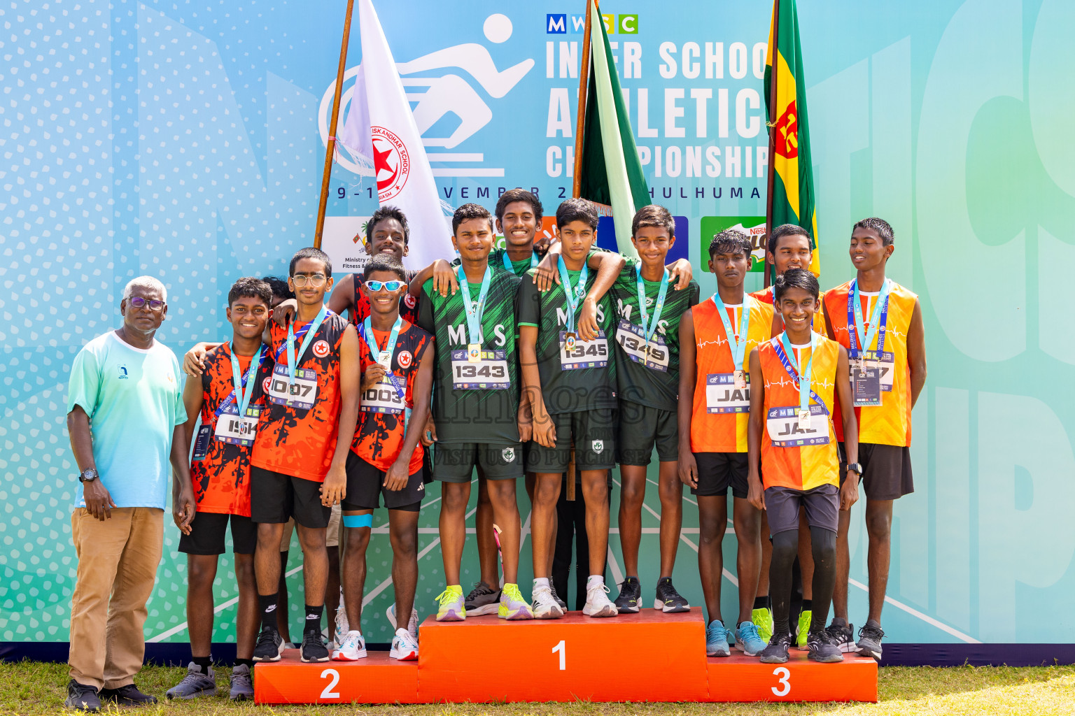 Day 6 of MWSC Interschool Athletics Championships 2024 held in Hulhumale Running Track, Hulhumale, Maldives on Thursday, 14th November 2024. Photos by: Ismail Thoriq / Images.mv