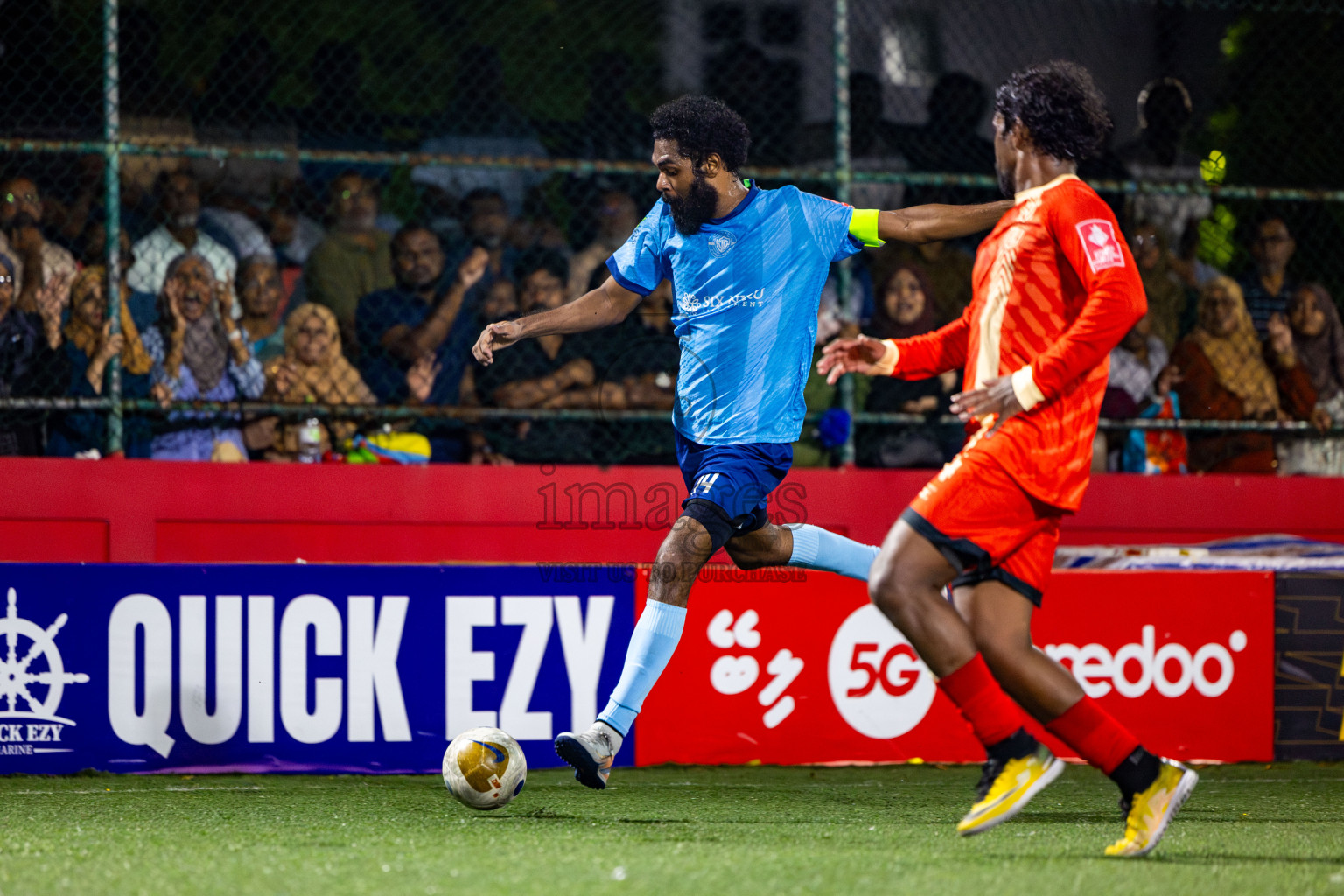 M Dhiggaru vs M Muli in Day 21 of Golden Futsal Challenge 2025 was held on Saturday , 25th January 2025, in Hulhumale', Maldives. Photos: Nausham Waheed / images.mv