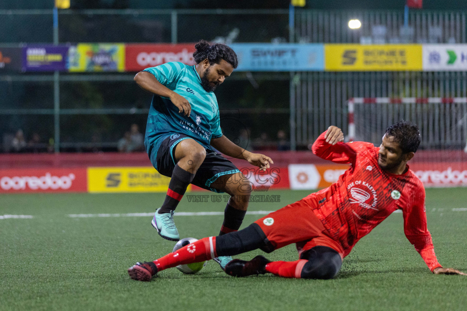 AA Feridhoo vs AA Bodufolhudhoo in Day 15 of Golden Futsal Challenge 2024 was held on Monday, 29th January 2024, in Hulhumale', Maldives Photos: Nausham Waheed / images.mv