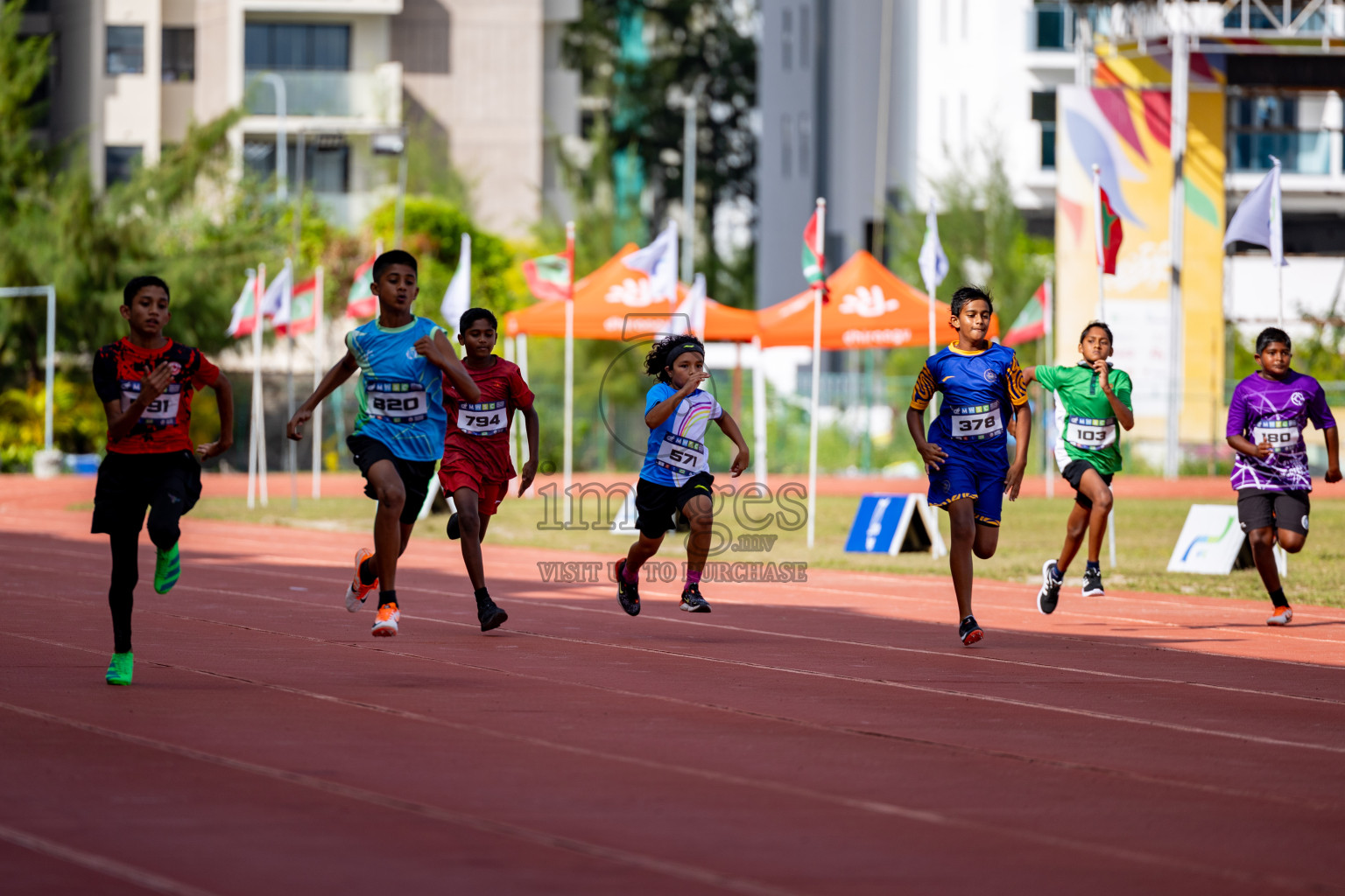 Day 2 of MWSC Interschool Athletics Championships 2024 held in Hulhumale Running Track, Hulhumale, Maldives on Sunday, 10th November 2024. 
Photos by: Hassan Simah / Images.mv