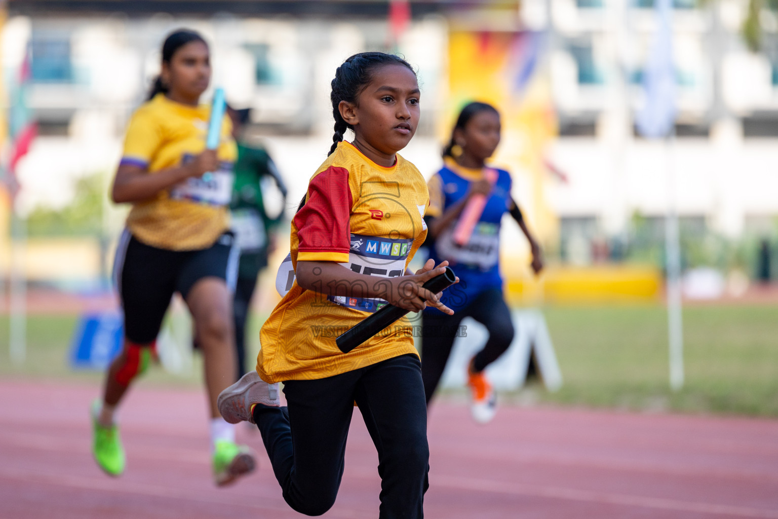 Day 5 of MWSC Interschool Athletics Championships 2024 held in Hulhumale Running Track, Hulhumale, Maldives on Wednesday, 13th November 2024. Photos by: Ismail Thoriq / Images.mv