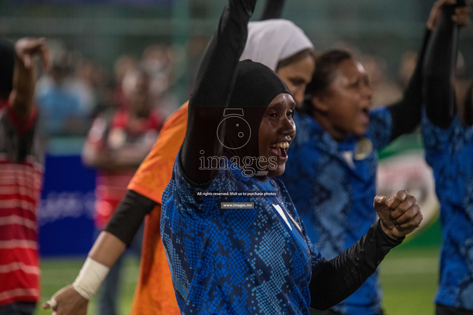 Ports Limited vs WAMCO - in the Finals 18/30 Women's Futsal Fiesta 2021 held in Hulhumale, Maldives on 18 December 2021. Photos by Nausham Waheed & Shuu Abdul Sattar