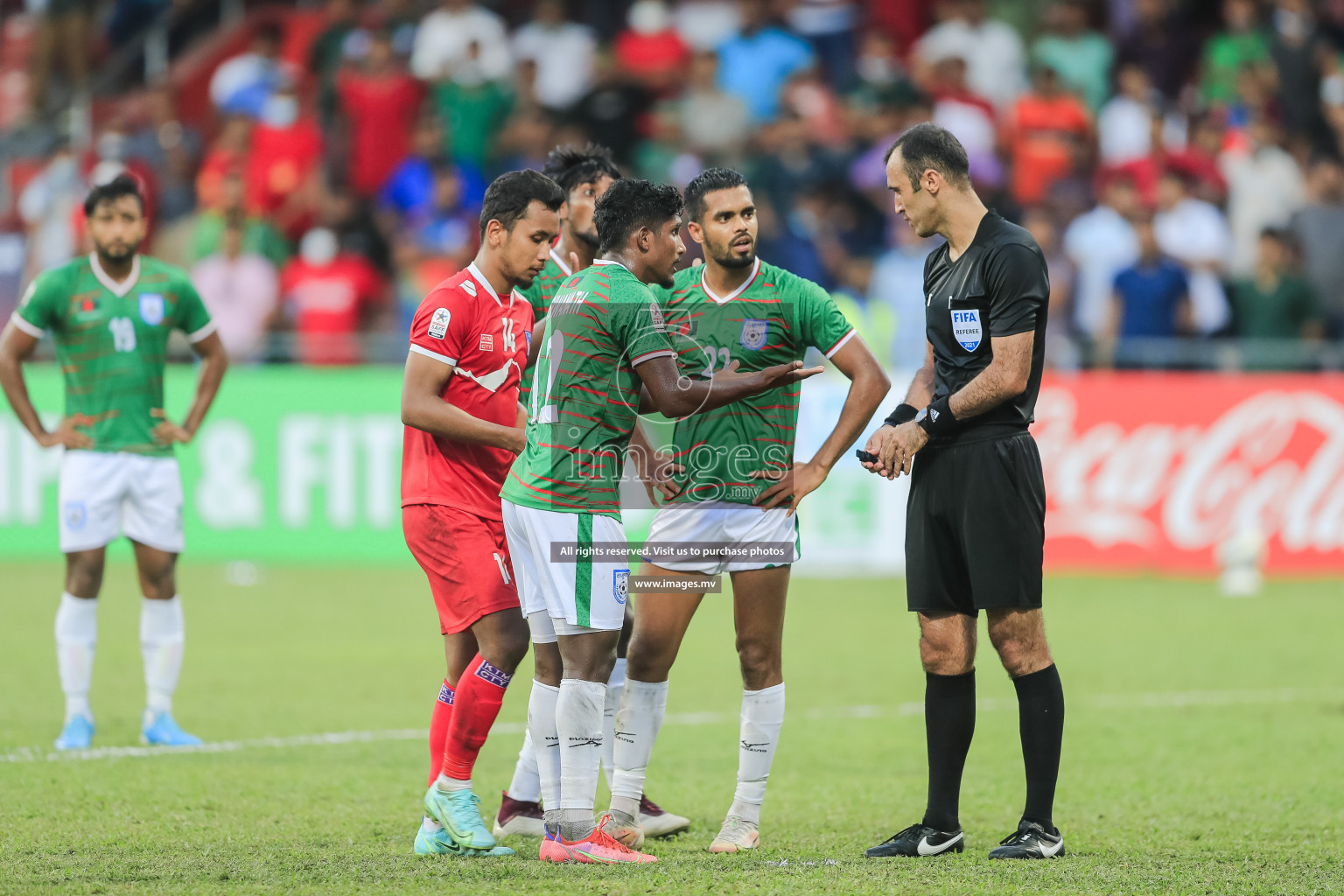 Bangladesh vs Nepal in SAFF Championship 2021 held on 13th October 2021 in Galolhu National Stadium, Male', Maldives