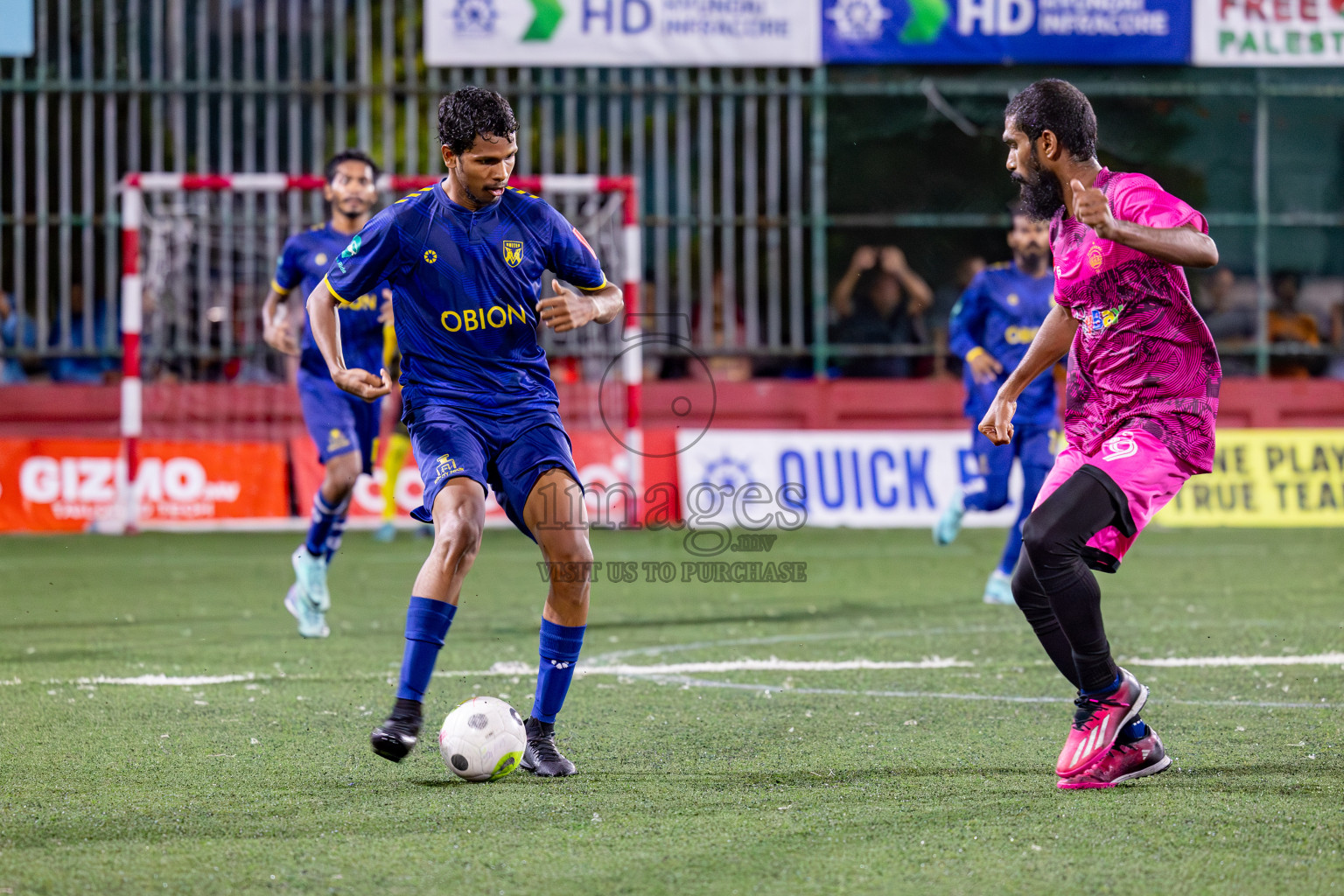 Maafannu VS B. Eydhafushi in Round of 16 on Day 40 of Golden Futsal Challenge 2024 which was held on Tuesday, 27th February 2024, in Hulhumale', Maldives Photos: Hassan Simah / images.mv