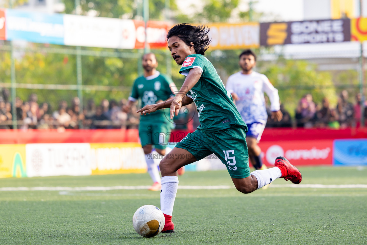 Th Thimarafushi vs Th Vilufushi in Day 14 of Golden Futsal Challenge 2025 was held on Saturday, 18th January 2025, in Hulhumale', Maldives. Photos: Nausham Waheed / images.mv