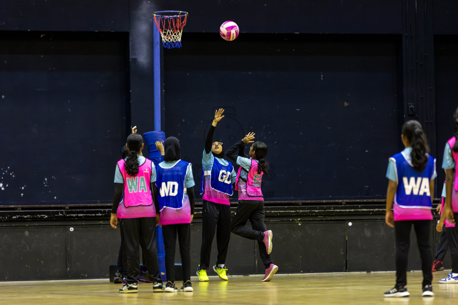 Netkids A vs Netkids B in Day 2 of 3rd Junior Championship - Netball association of Maldives, held at Social Center on Monday 20th January 2025 . Photos by Shuu Abdul Sattar