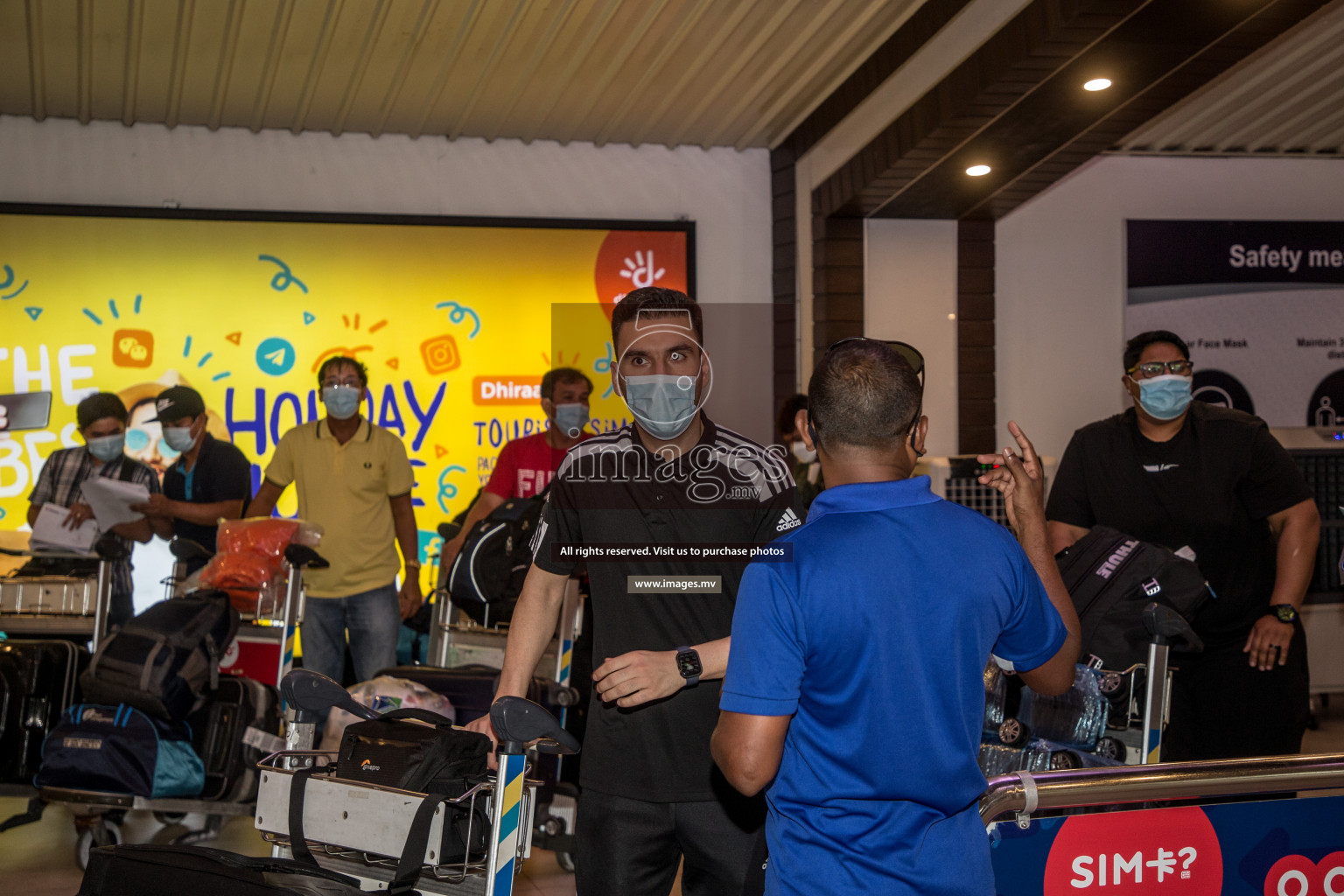 Arrival of Indian Football Team in Velana International Airport, Male' Maldives for SAFF Championship 2021 on 28 September 2021