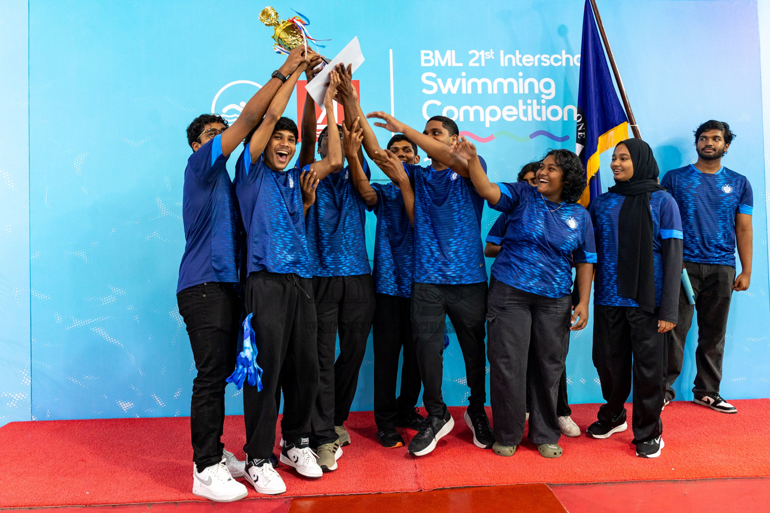 Closing Ceremony of BML 21st Interschool Swimming Competition 2025 .was held in Hulhumale' Swimming Pool, Hulhumale', Maldives on Saturday, 18th October 2025. 
Photos: Hassan Simah / images.mv
