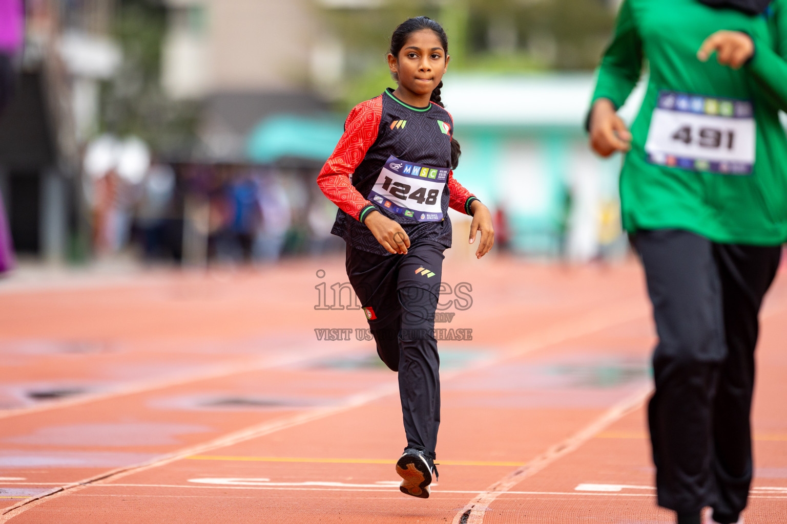 Day 1 of MWSC Interschool Athletics Championships 2024 held in Hulhumale Running Track, Hulhumale, Maldives on Saturday, 9th November 2024. 
Photos by: Ismail Thoriq / images.mv