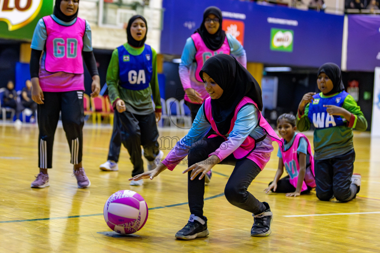 Netgen B vs Fiontti Sports Club in Day 3 of 3rd Netball Junior Championship, held at Social Center on Tuesday, 21st January 2025 . 
Photos: Hassan Simah / images.mv