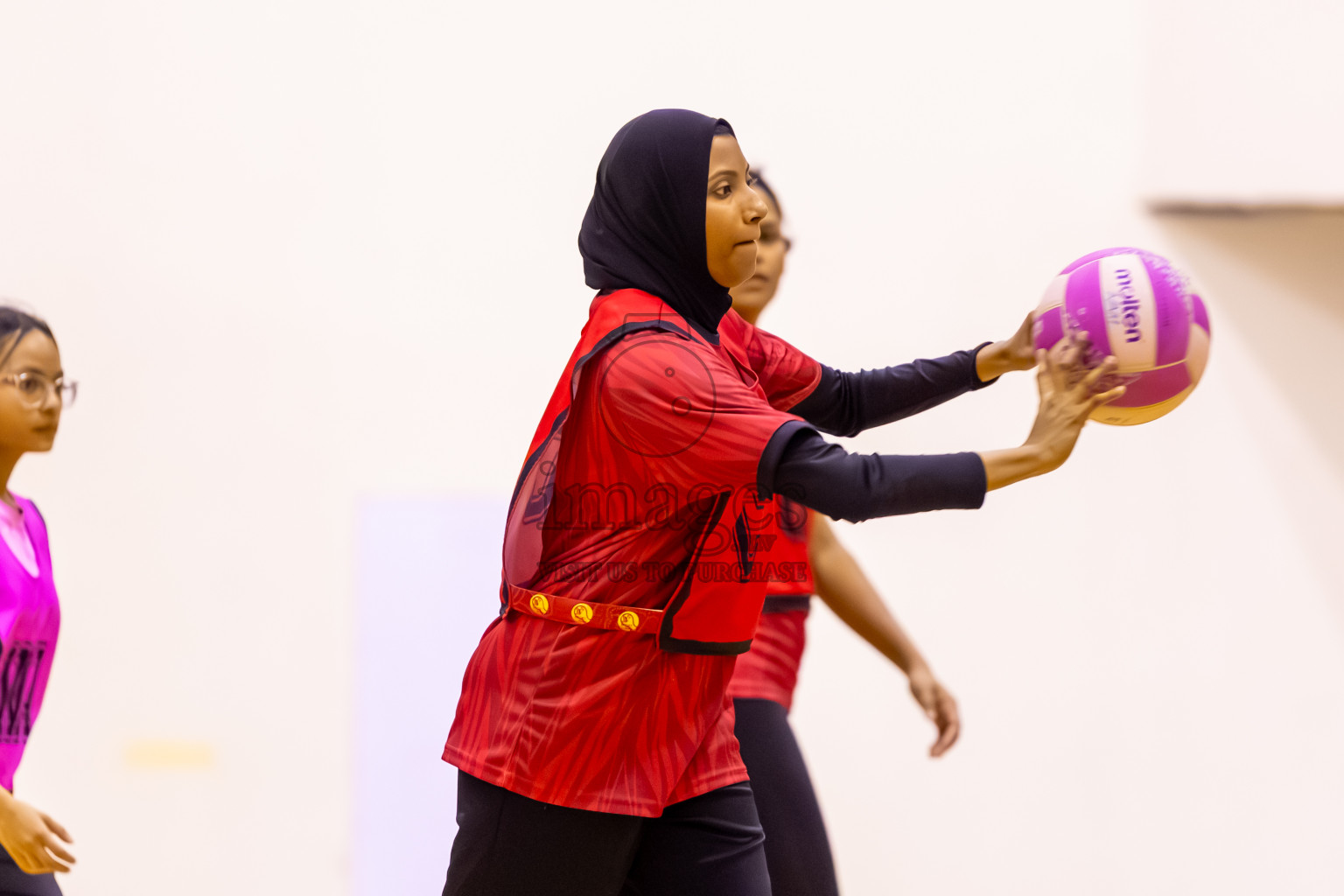 C Matrix vs Xenith SC in Day 7 of 24th Milo Netball Association Championship was held in Social Center at Male', Maldives on Sunday, 7th September 2025. Photos: Nausham Waheed / images.mv