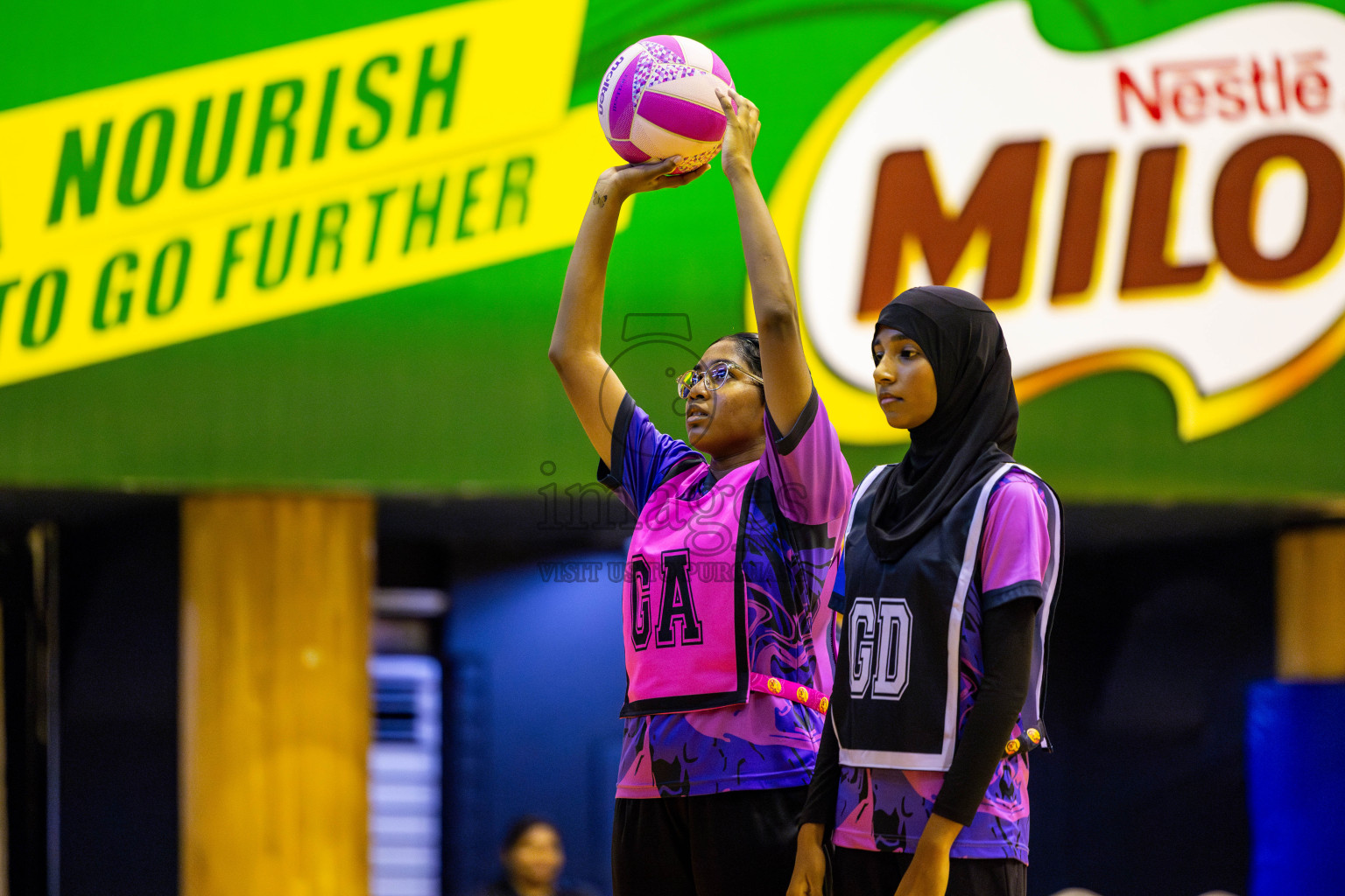 N Sports Academy B vs N Sports Academy A U17 Finals of 3rd Netball Junior Championship, held at Social Center on Saturday, 25th January 2025 . Photos: Nausham Waheed / images.mv
