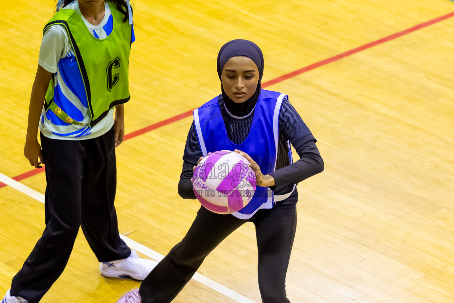 United Unity SV vs SC Shinning Star in Day 2 of 24th Milo Netball Association Championship held in Social Center at Male', Maldives on Tuesday, 2nd September 2025. Photos: Nausham Waheed / images.mv