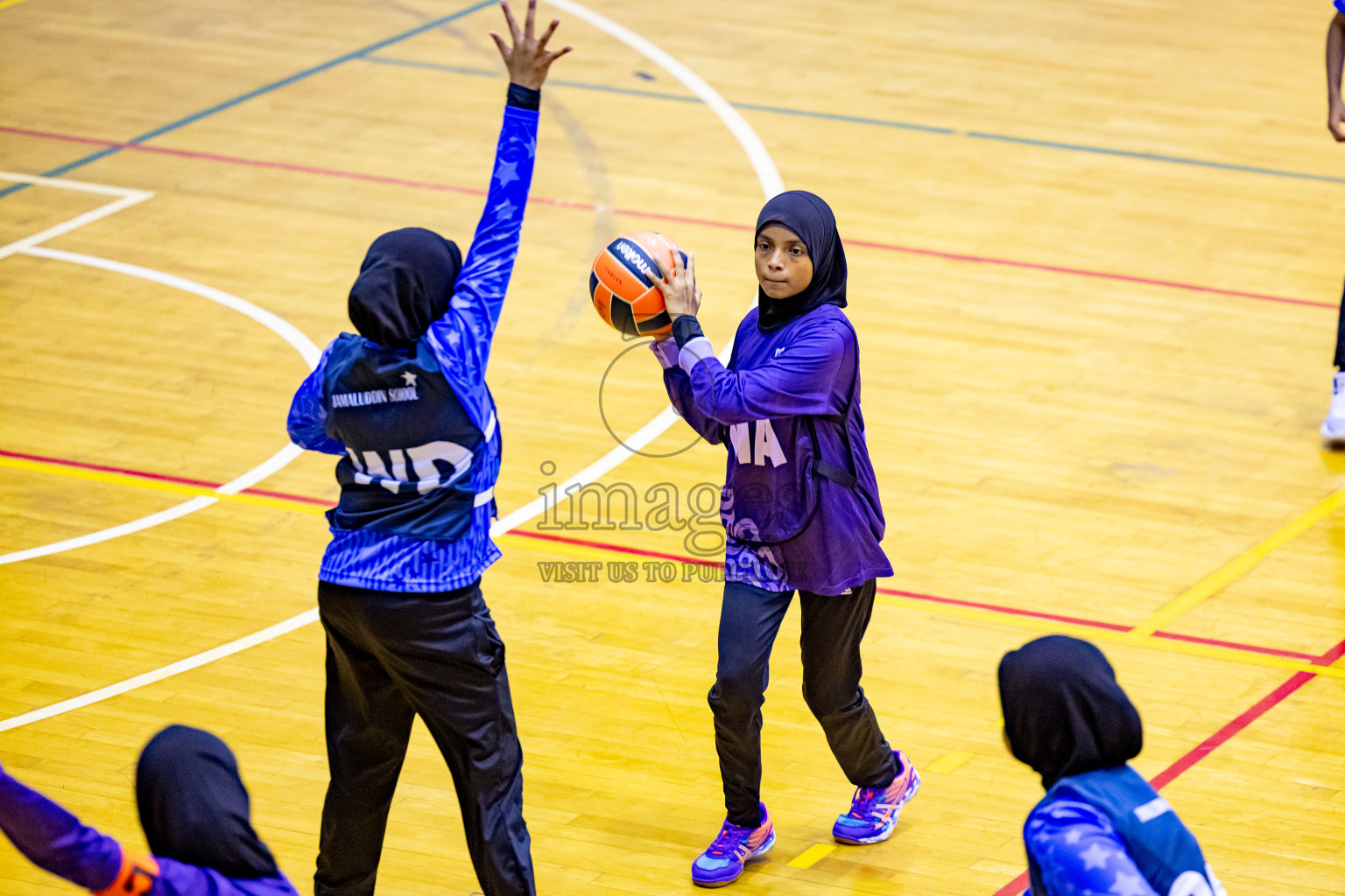 Day 7 of 25th Inter-School Netball Tournament was held in Social Center at Male', Maldives on Saturday, 17th August 2024. Photos: Nausham Waheed / images.mv