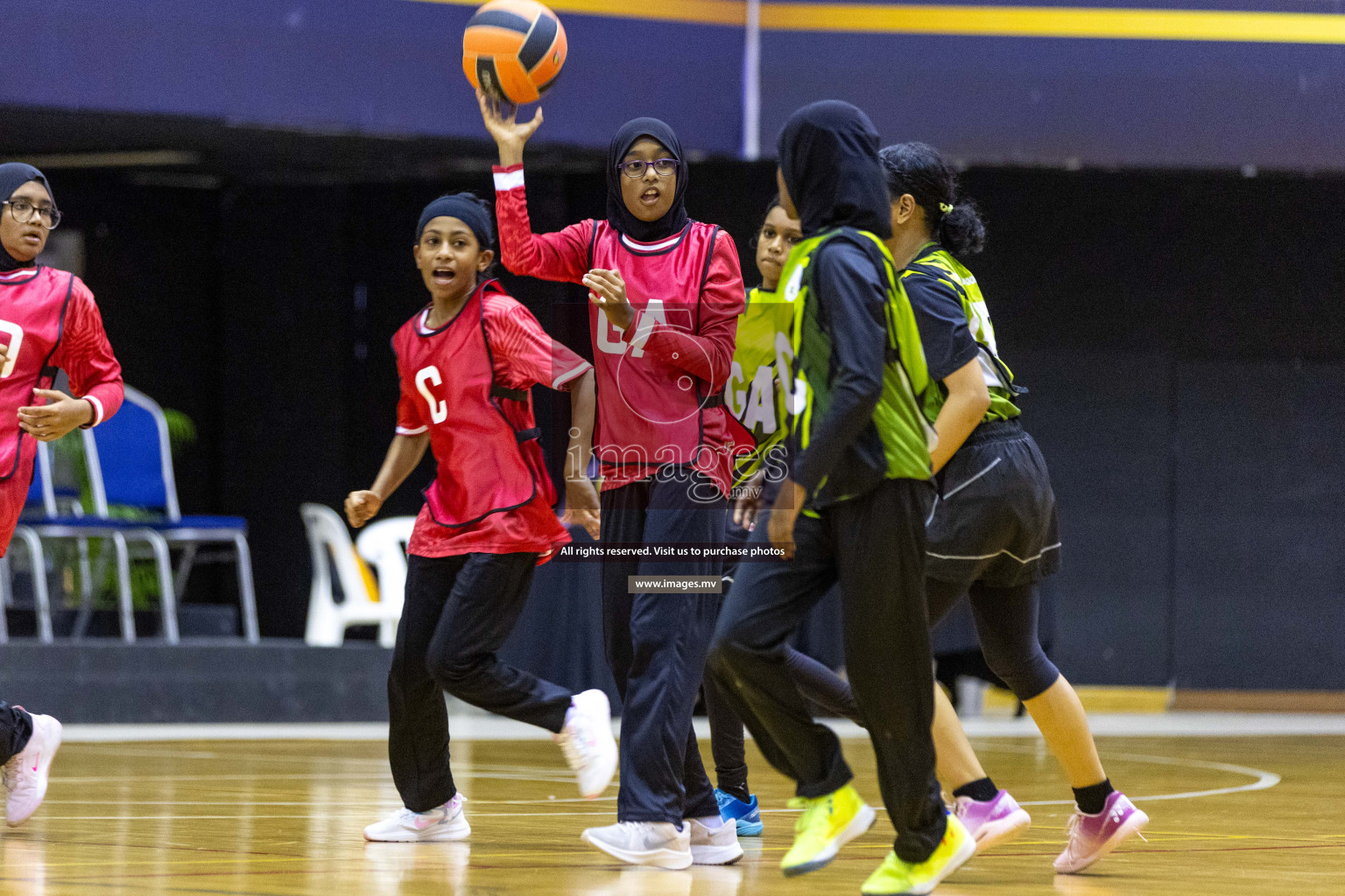 Day6 of 24th Interschool Netball Tournament 2023 was held in Social Center, Male', Maldives on 1st November 2023. Photos: Nausham Waheed / images.mv