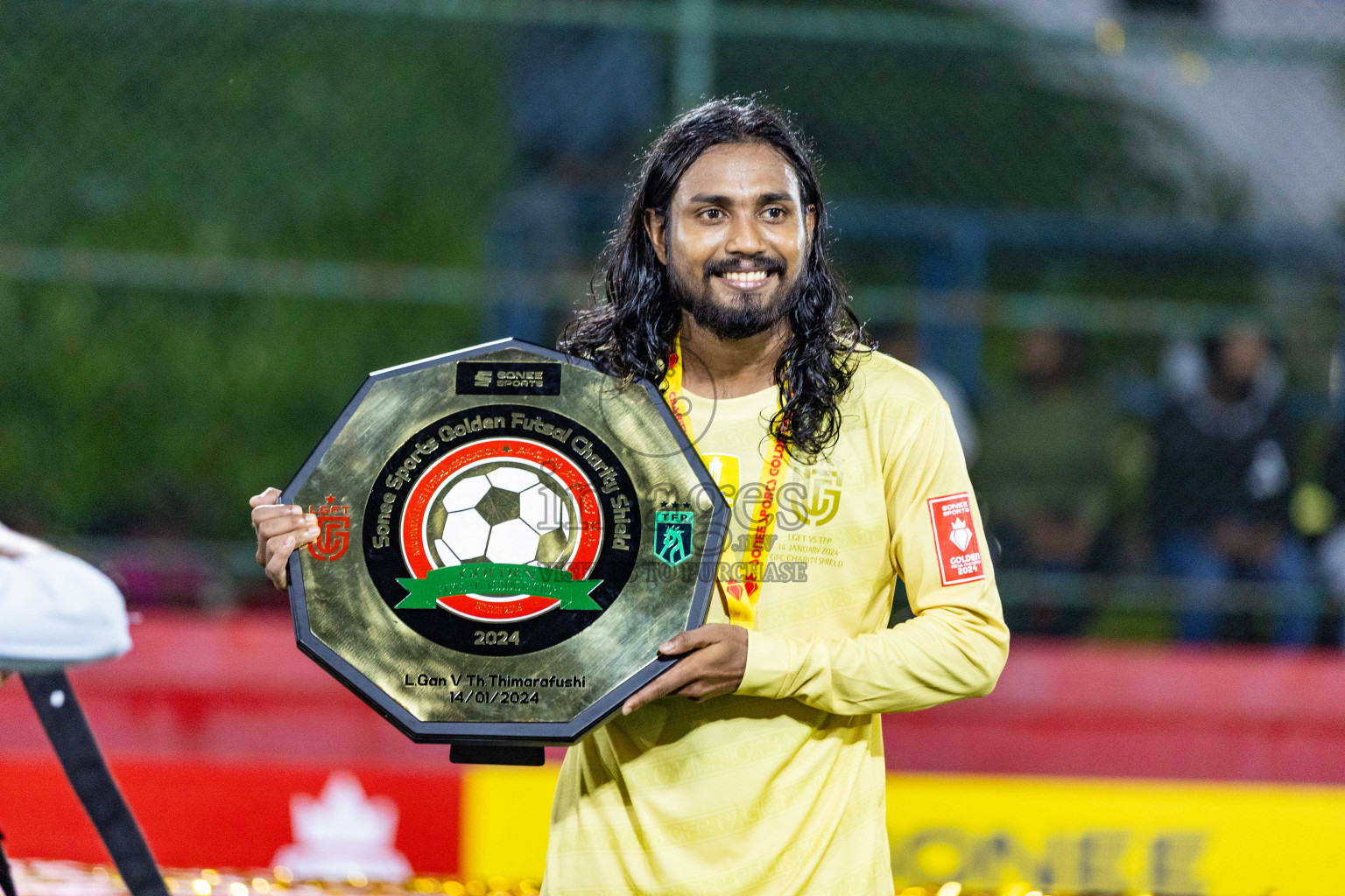 Opening of Golden Futsal Challenge 2024 with Charity Shield Match between L.Gan vs Th. Thimarafushi was held on Sunday, 14th January 2024, in Hulhumale', Maldives Photos: Nausham Waheed / images.mv